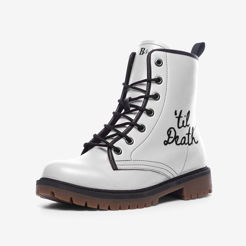 Til Death Custom Bride and Groom Boots, Wedding Boots