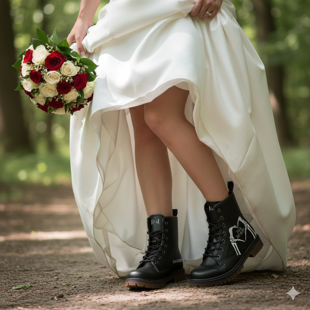 Till Death Custom Bride Boots, Wedding Boots