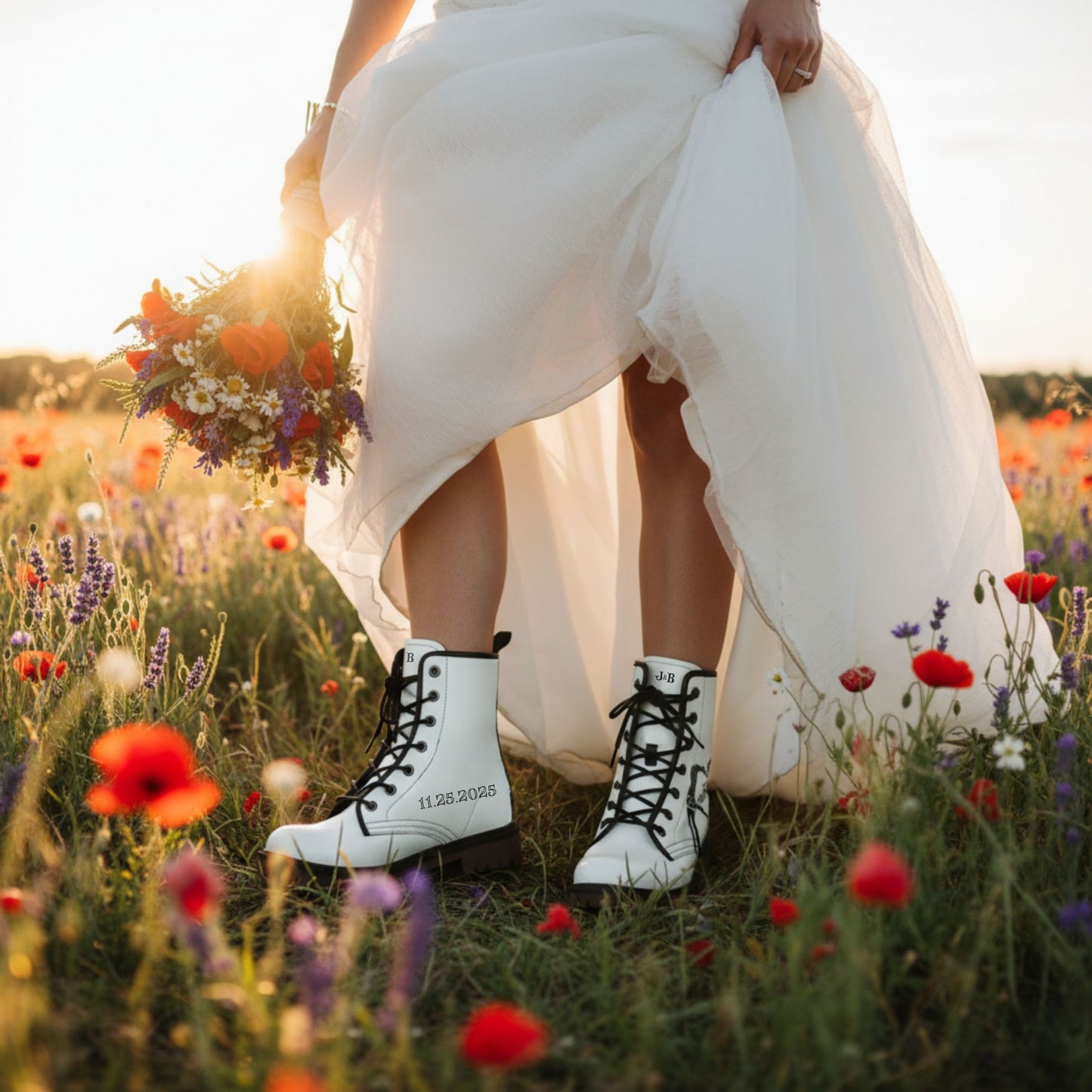 Till Death Custom Bride Boots, Wedding Boots