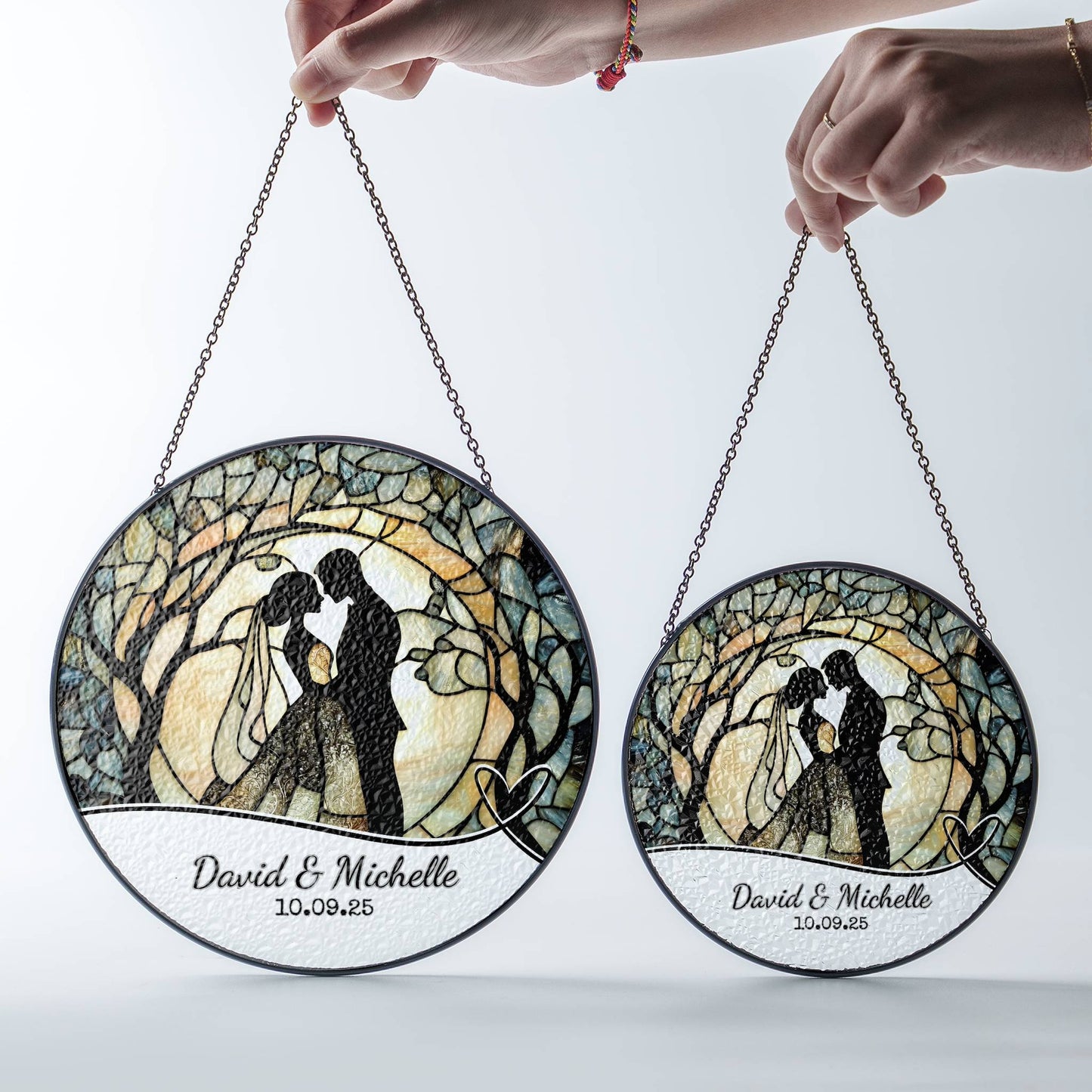 Wedding Suncatcher Bride and Groom Personalized Gift