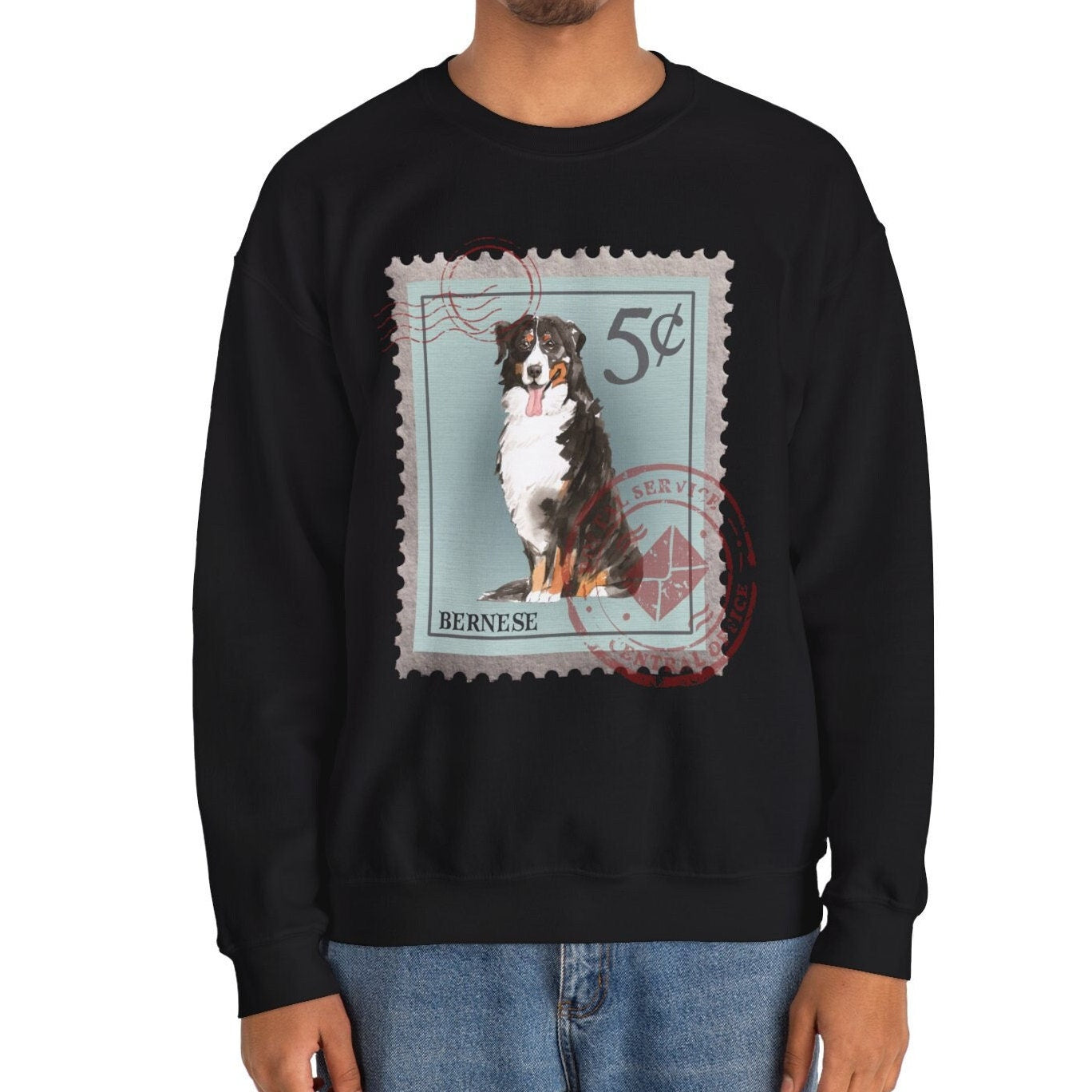 Bernese Mountain Dog Sweatshirt - Berner Mom Crew Neck Gift