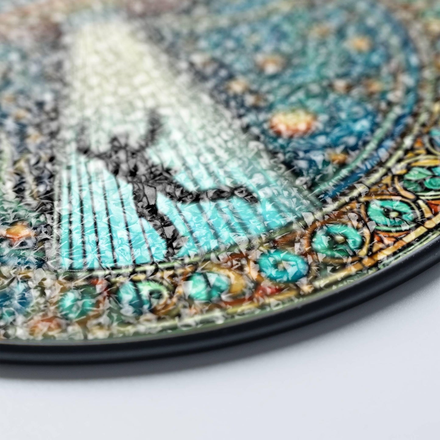 UFO Stained Glass SunCatcher UFO Abduction LightCatcher Cryptid Window Hanging