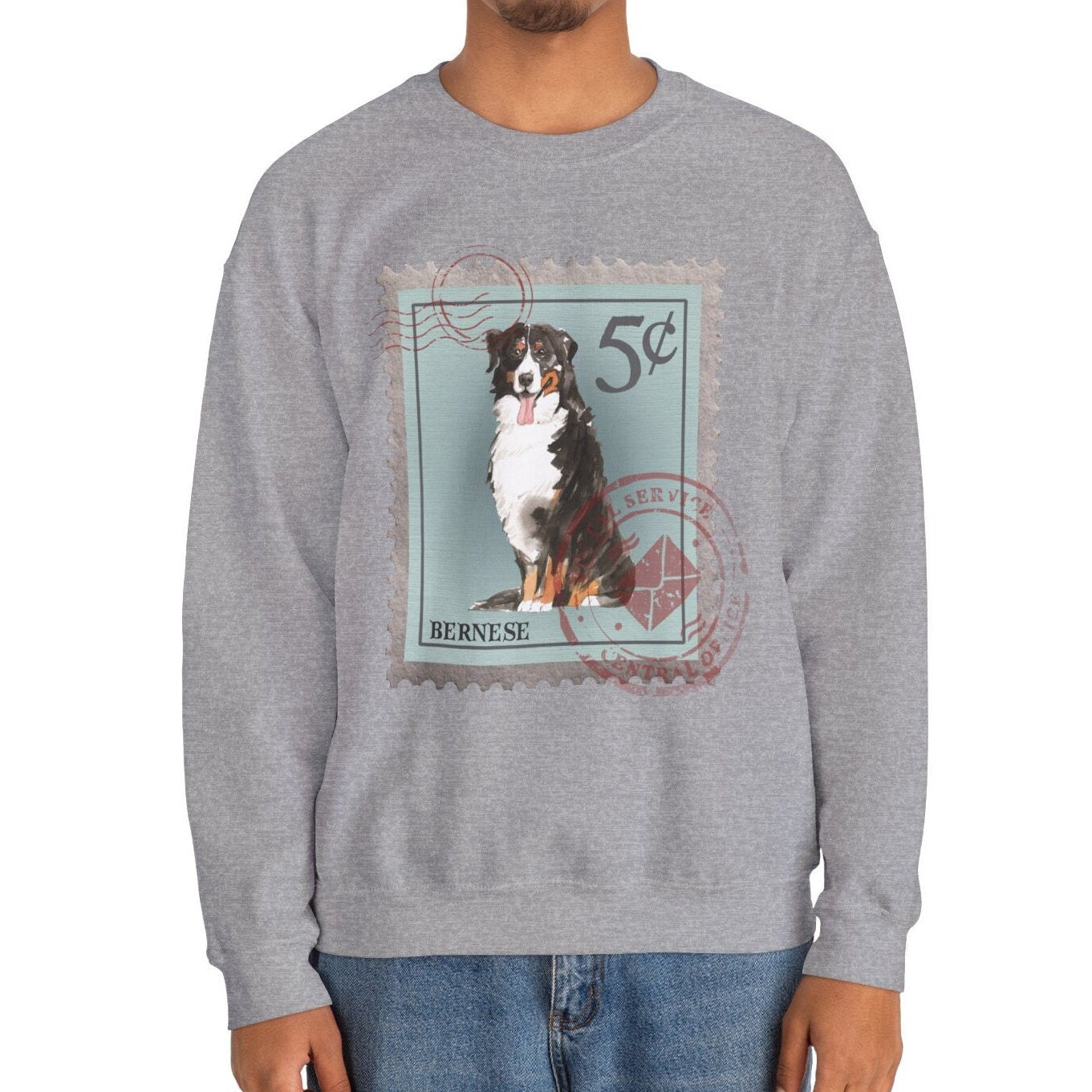 Bernese Mountain Dog Sweatshirt - Berner Mom Crew Neck Gift