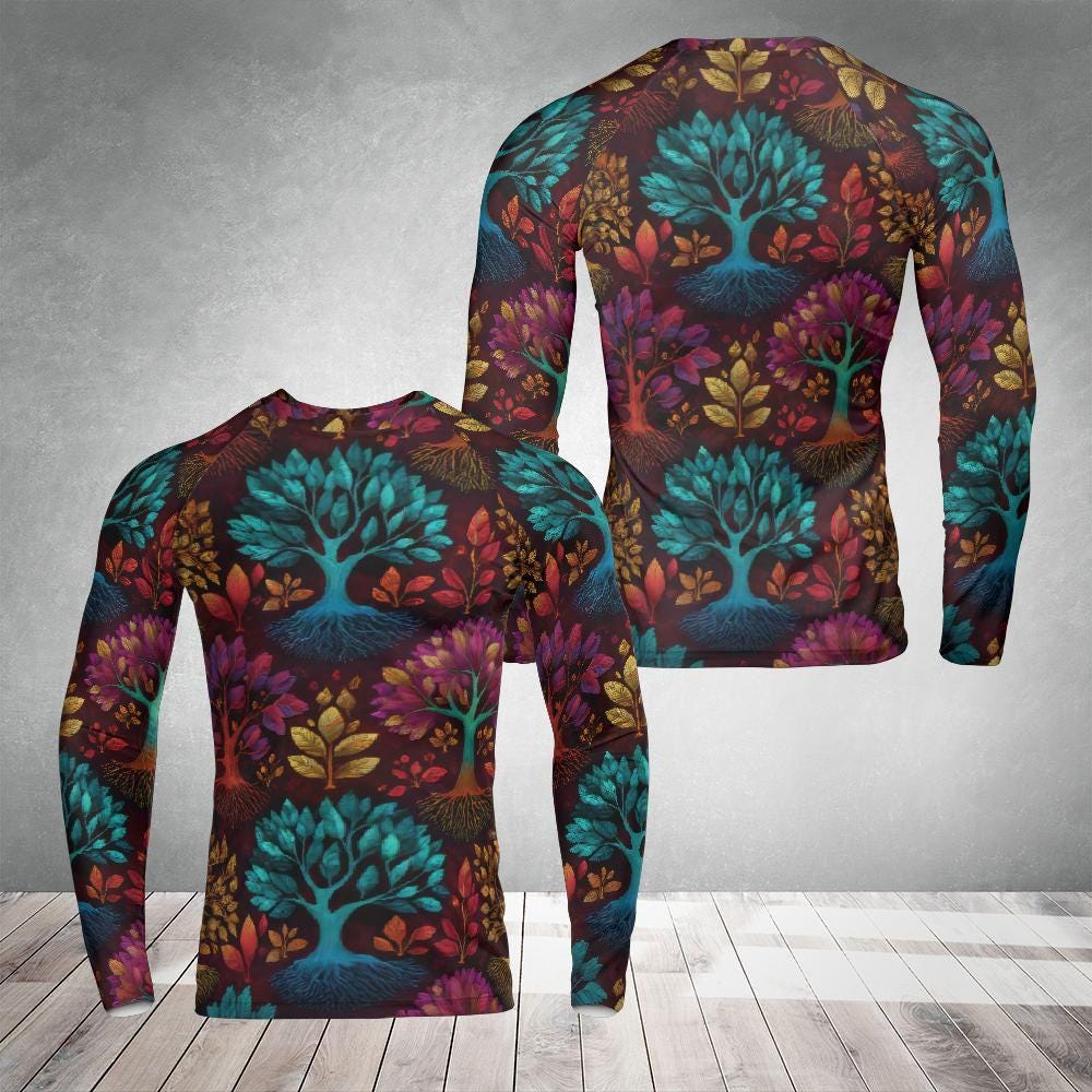 Tree of Life Rash Guard - Long Sleeve MMA Compression Shirt