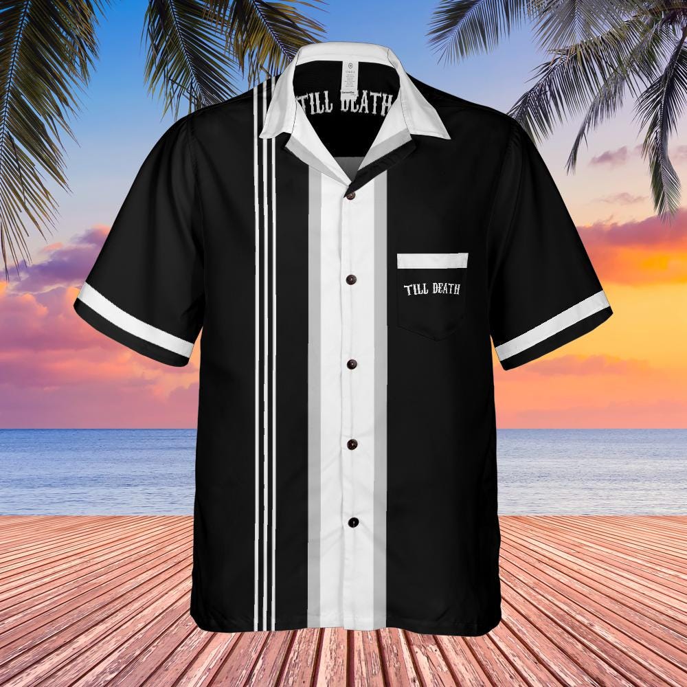 Bride Groom Bowling Shirts - Rockabilly Hawaiian Honeymoon Outfits