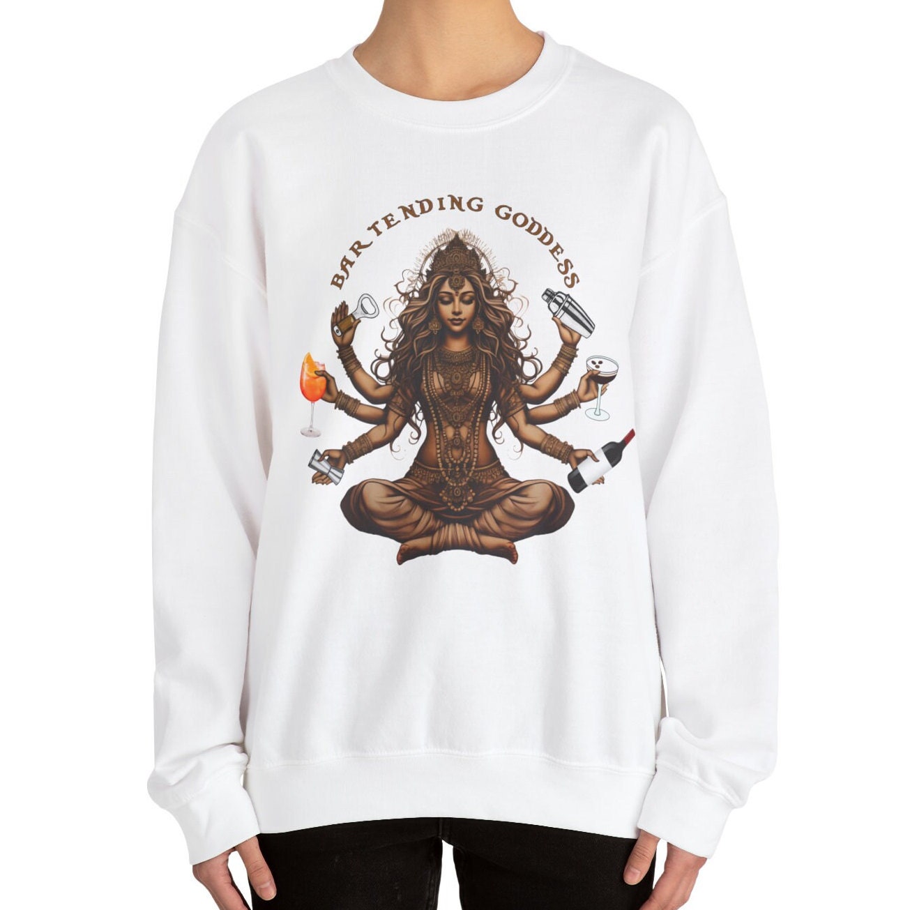 Bartender Sweatshirt - Bartending Goddess Gift for Women