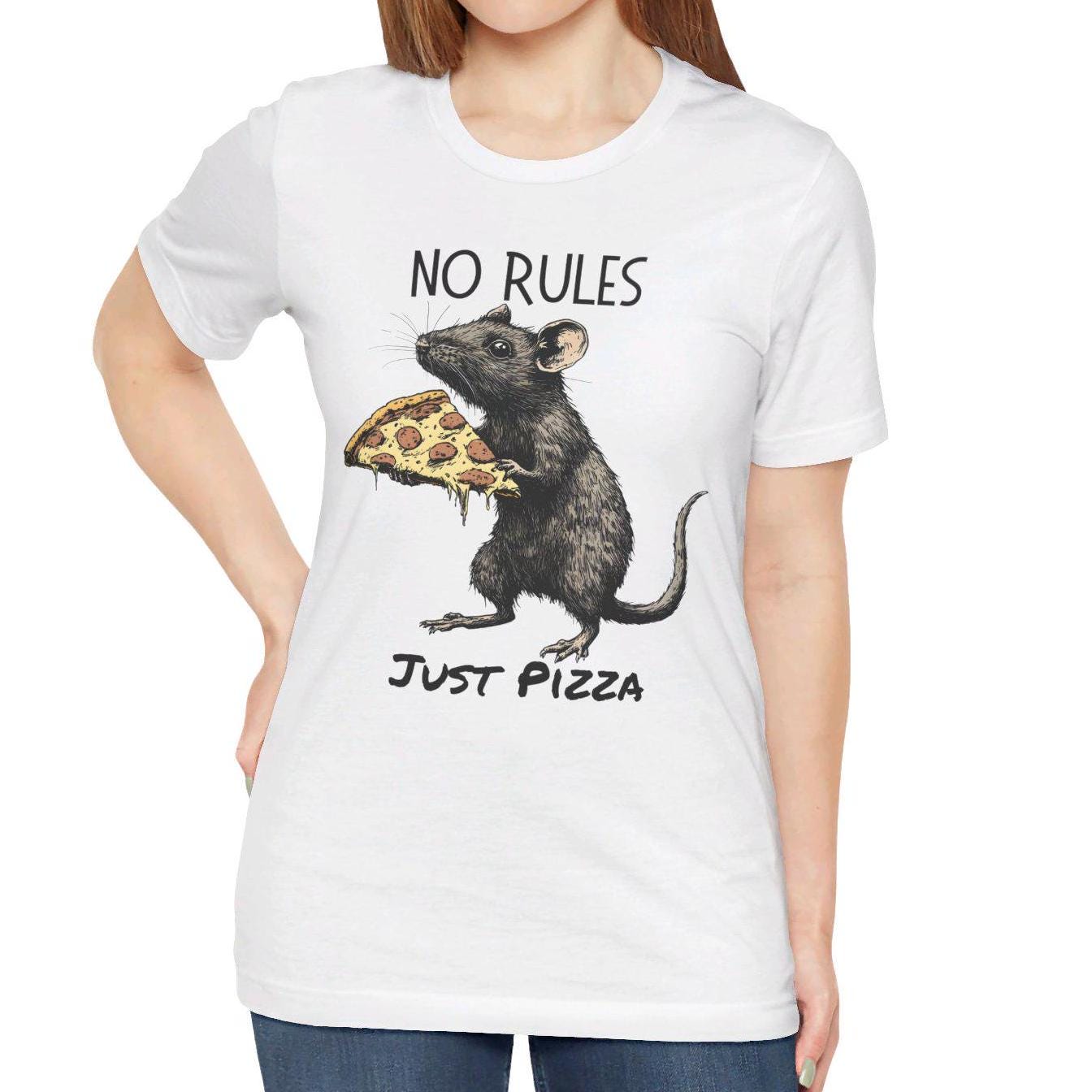 No Rules Just Pizza Rat Pizza Shirt, Pizza Lover Rat T-shirt