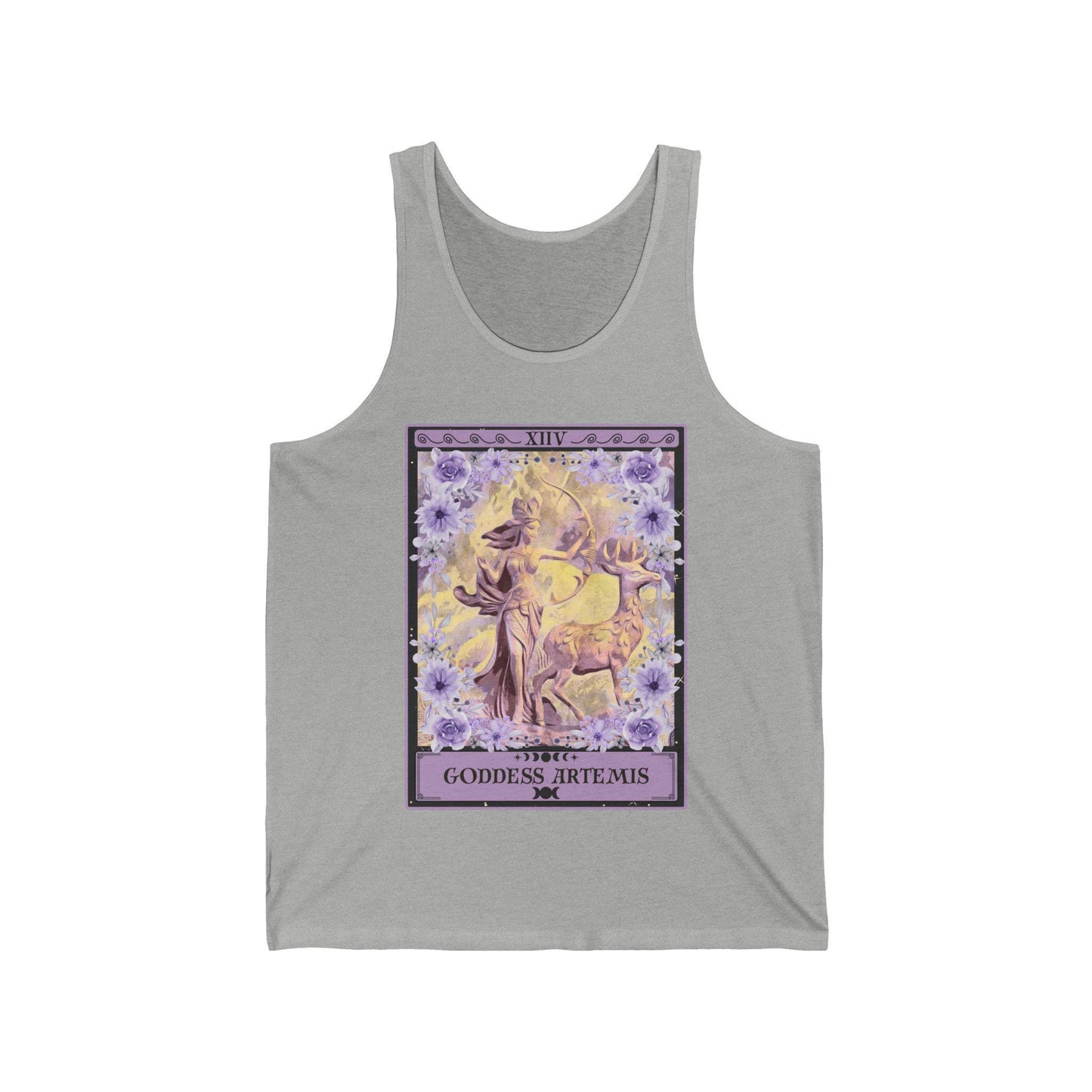 Goddess Artemis Tarot Card Tank Top, Greek Goddess Shirt Greek Mythology