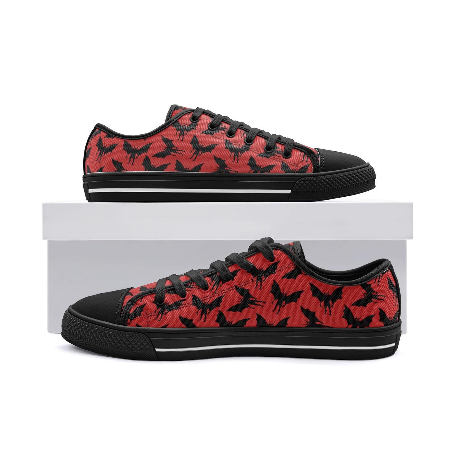 Mothman Sneakers Moth Man Red Unisex Low Top Canvas Shoes West Virginia Cryptid