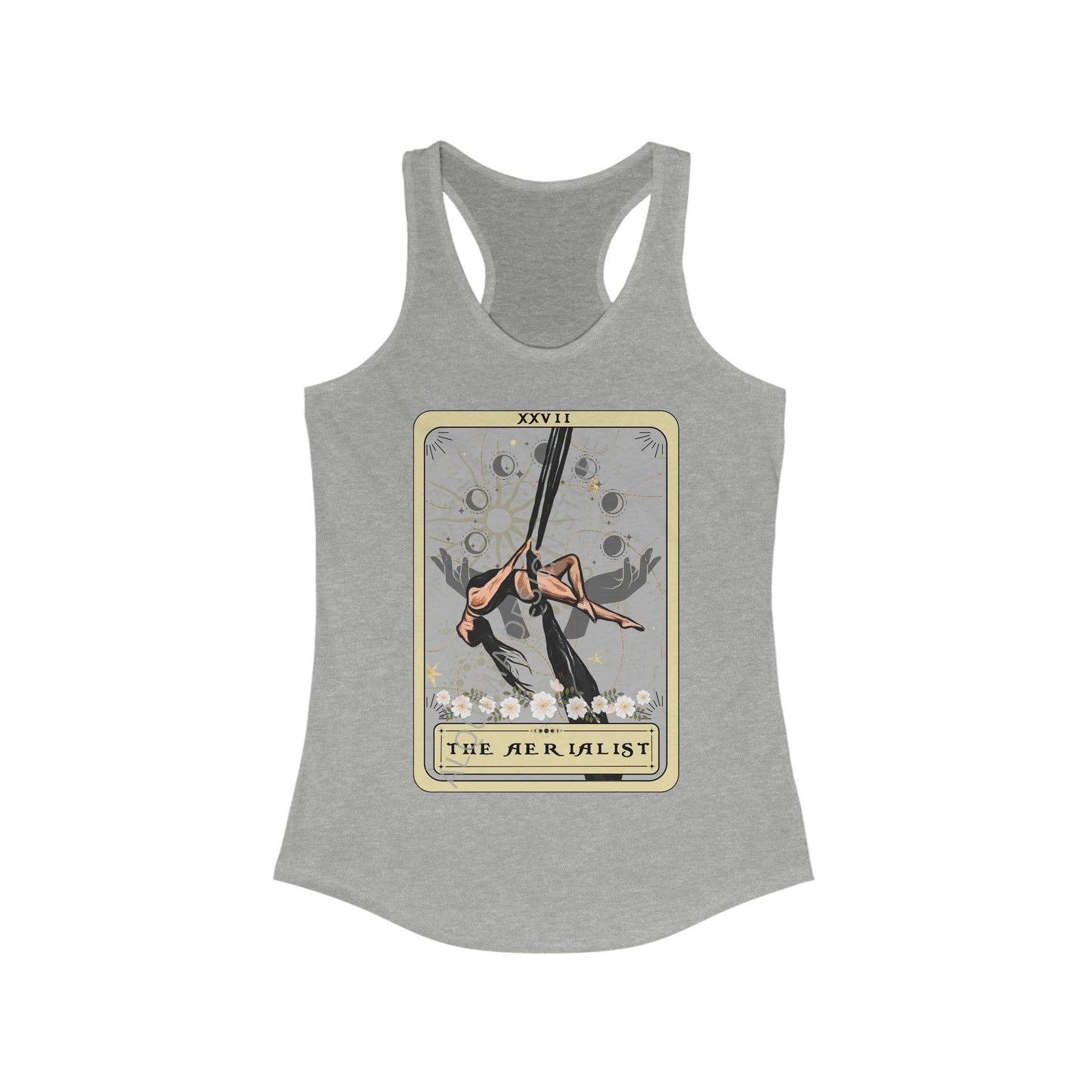 Aerialist Tank Top, The Aerialist Tarot Card Shirt, Aerial Silk Dancer Racerback