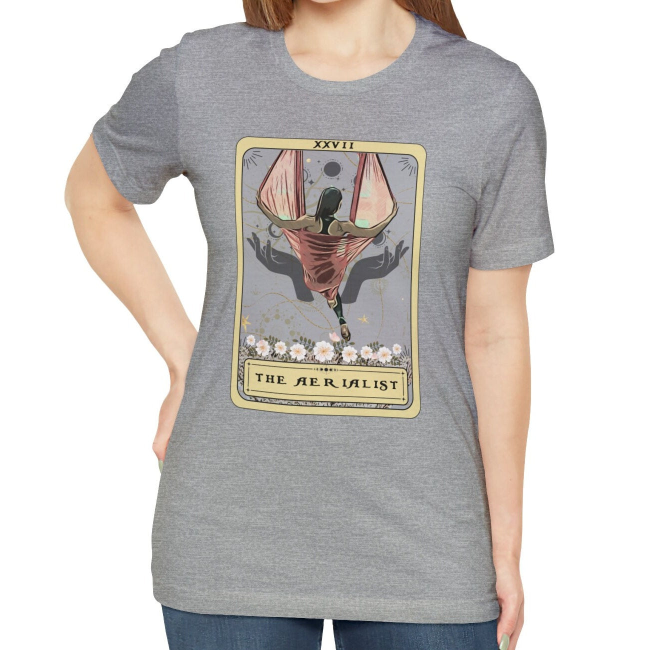 Aerialist Shirt, The Aerialist Tarot Card Shirt, Aerial Dancer Tshirt Hammock Aerial Dance Gift for Aerial Dancing