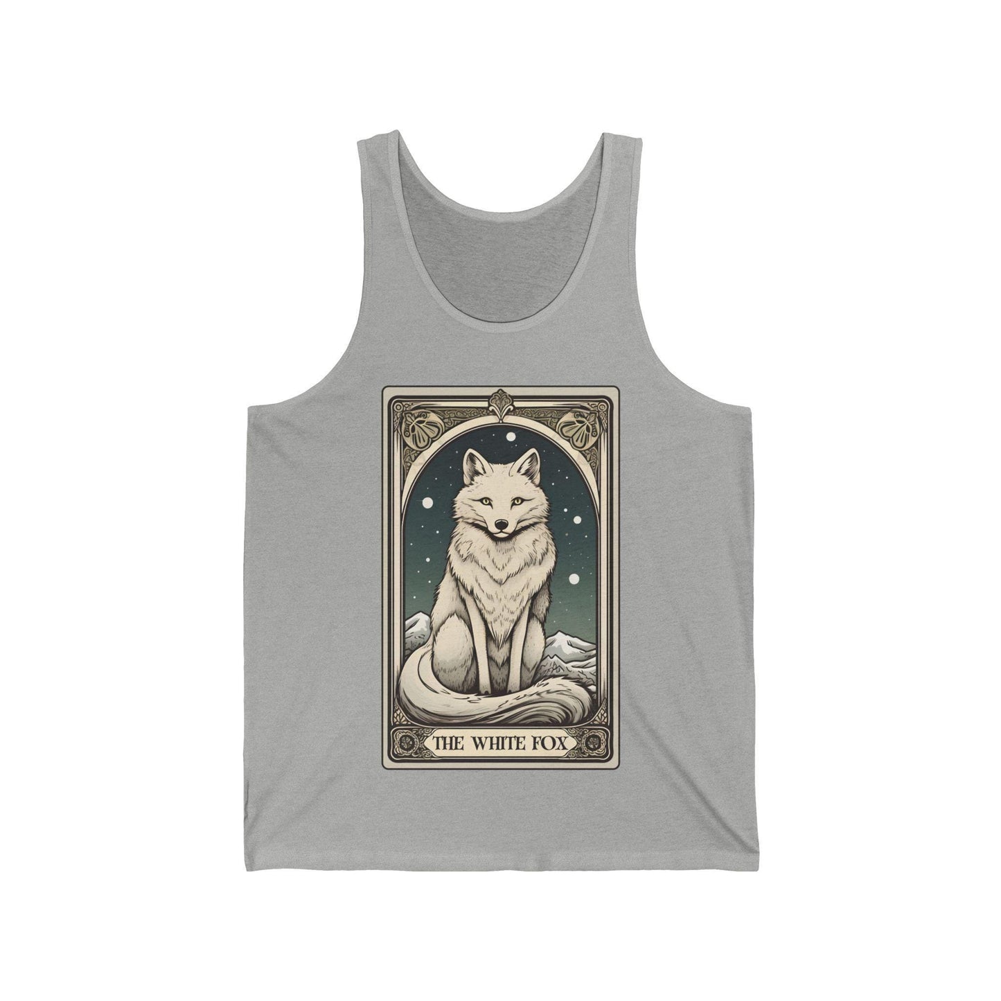 The White Fox Tarot Card Shirt, White Fox Shirt Arctic Fox Tank Top Wild Animal