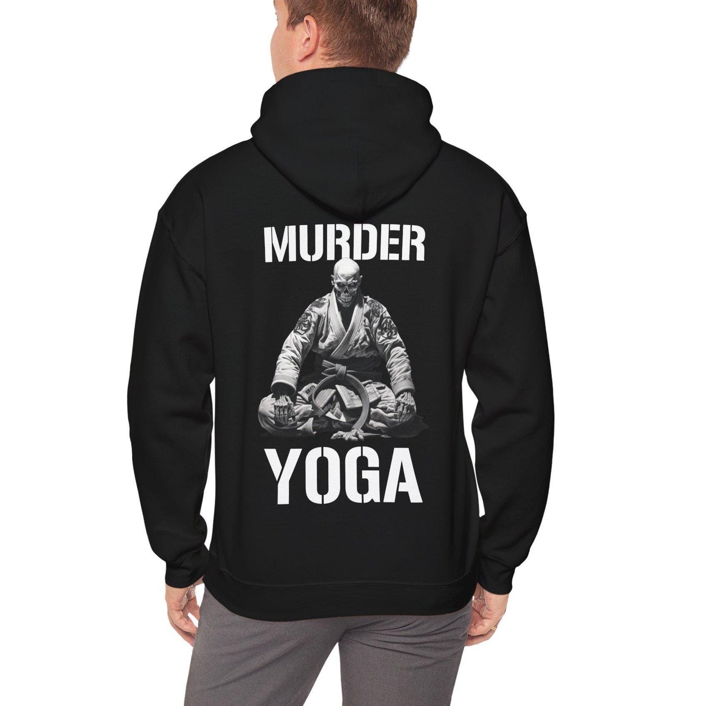 Jiu Jitsu Hoodie, Jiu Jitsu Skeleton Hooded Sweatshirt, Murder Yoga JiuJitsu