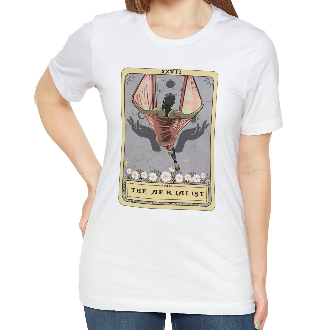 Aerialist Shirt, The Aerialist Tarot Card Shirt, Aerial Dancer Tshirt Hammock Aerial Dance Gift for Aerial Dancing