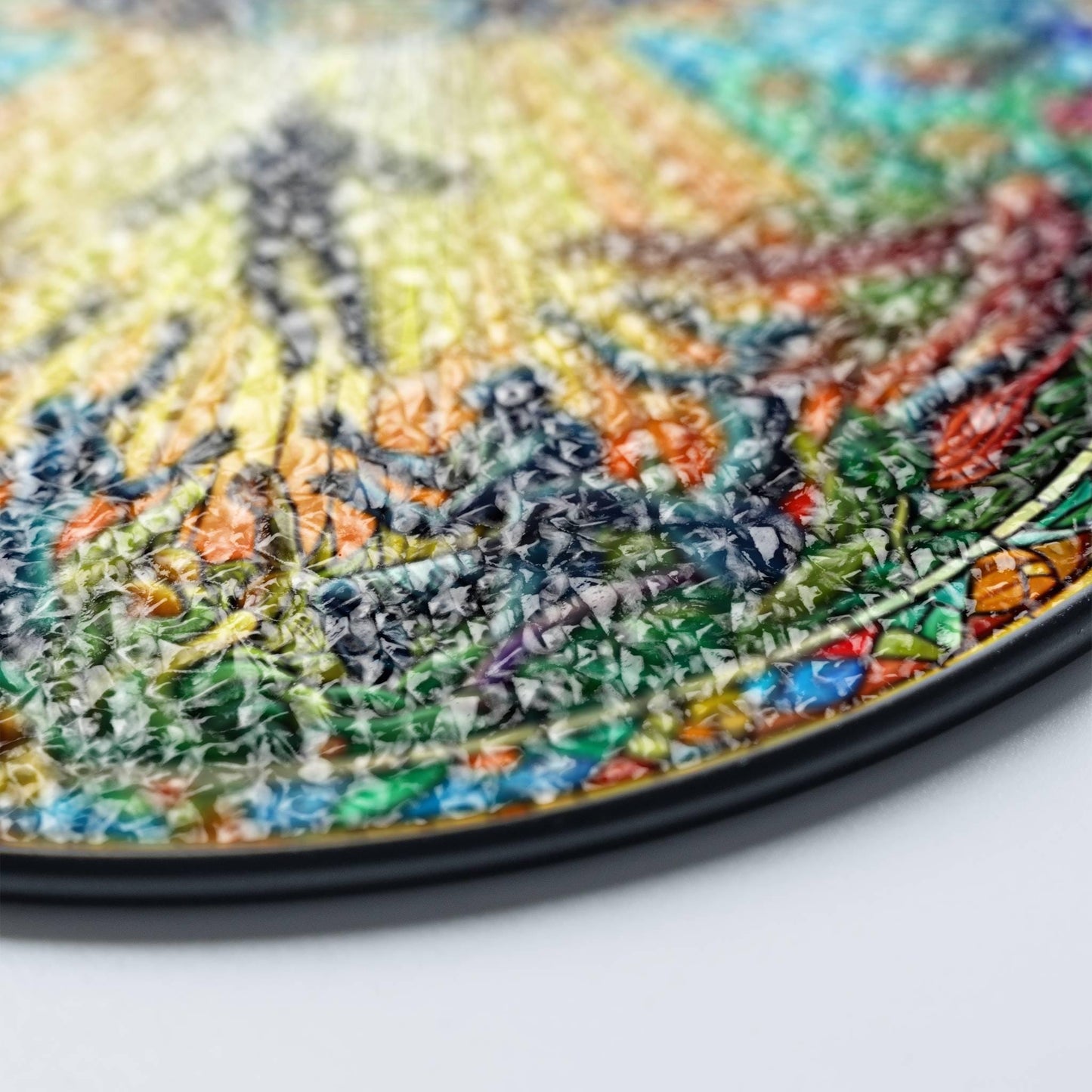 UFO Stained Glass SunCatcher UFO Abduction LightCatcher Cryptid Window Hanging