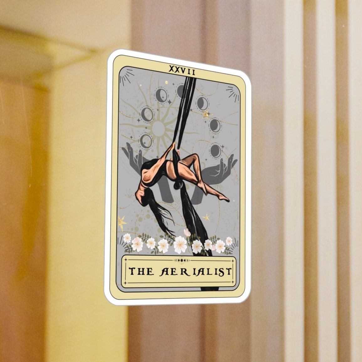 Aerialist Tarot Card Sticker - Waterproof Vinyl Aerial Dance Decal
