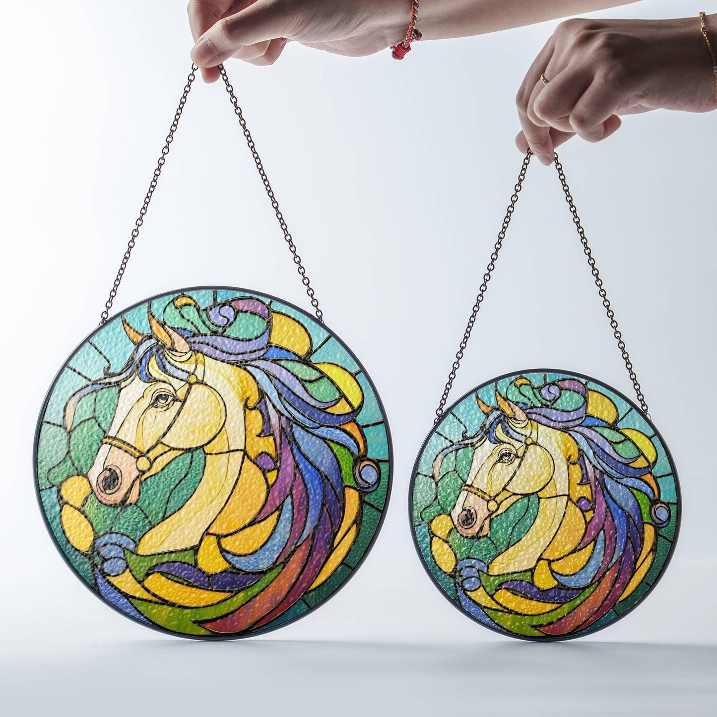 Horse Stained Glass SunCatcher Horse Window Hanging Home Decoration Gifts
