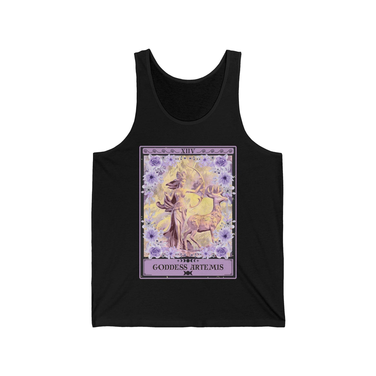 Goddess Artemis Tarot Card Tank Top, Greek Goddess Shirt Greek Mythology