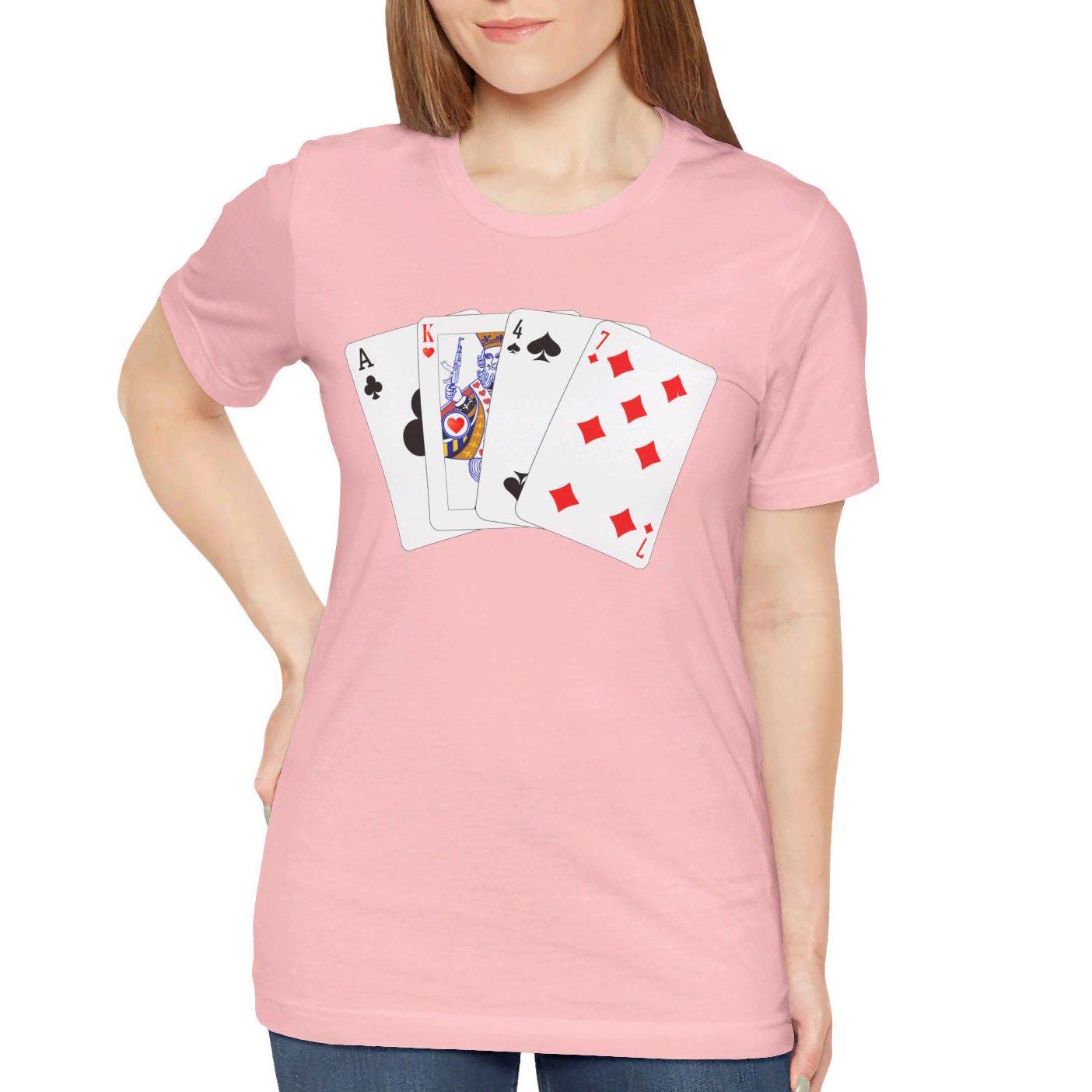 AK-47 Shirt, AK47 Poker Playing Cards T-shirt Kalashnikov Tee