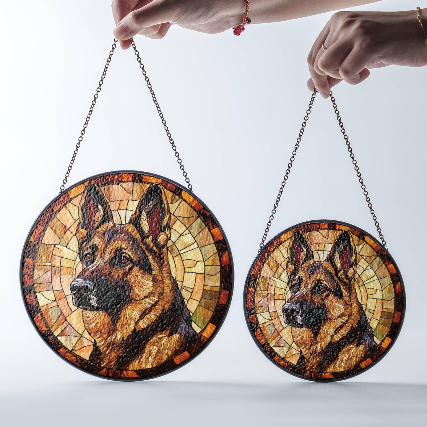 German Shepherd Stained Glass SunCatcher German Shepherd Window Hanging