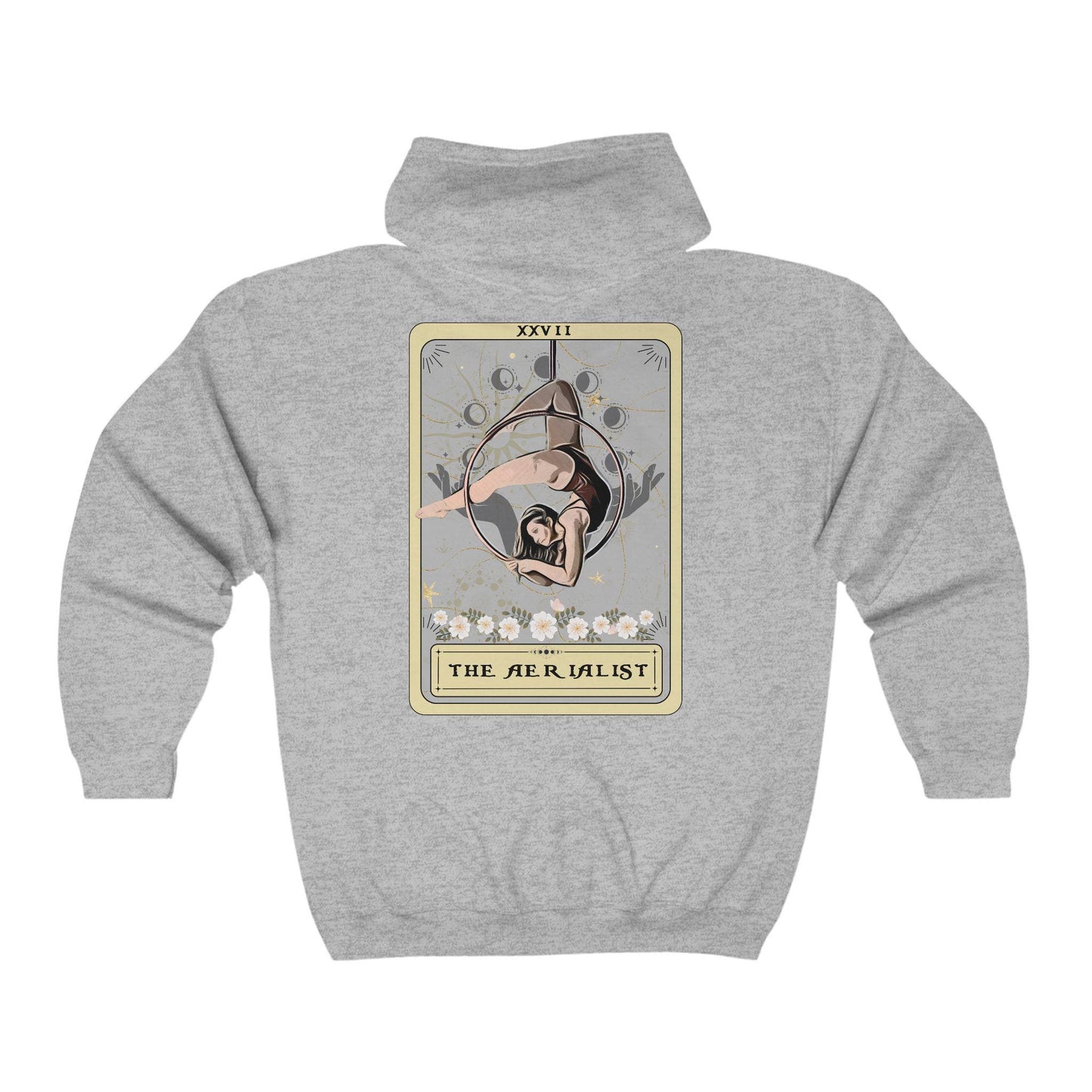 Aerialist Tarot Hoodie - Zip Up Sweatshirt for Hoop Dancer Gift