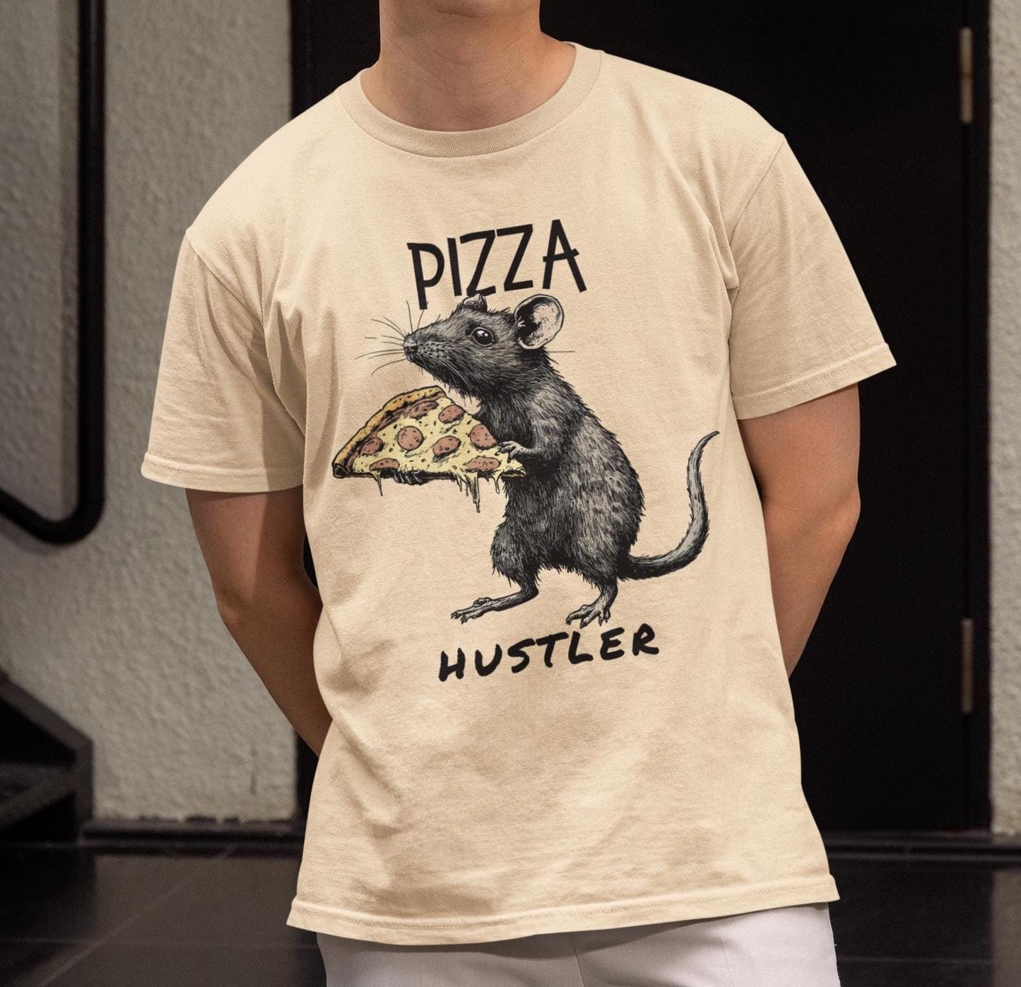 Pizza Hustler Rat Pizza Shirt, Pizza Lover Rat T-shirt