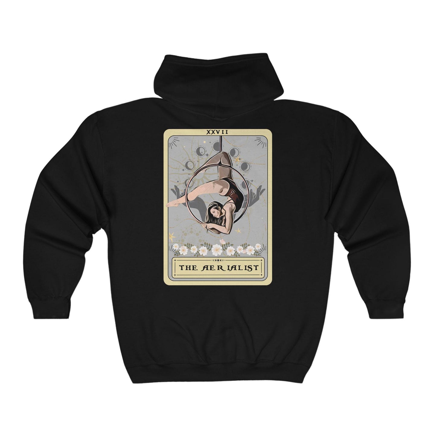 Aerialist Tarot Hoodie - Zip Up Sweatshirt for Hoop Dancer Gift