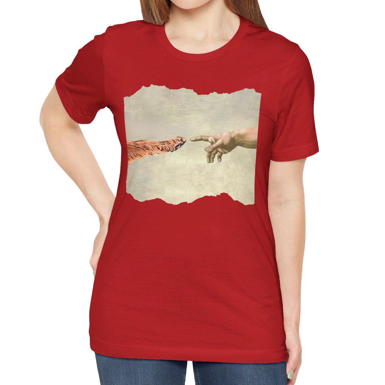Dog Paw Creation of Adam Shirt - Animal Lover Gift for Dog Owners