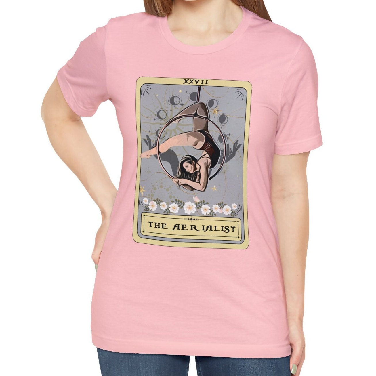 Aerialist Shirt, The Aerialist Tarot Card Shirt, Aerial Dance Tshirt Aerial Hoop Shirt Gift for Aerial Dancing Hoop Lover Aerialist Gifts