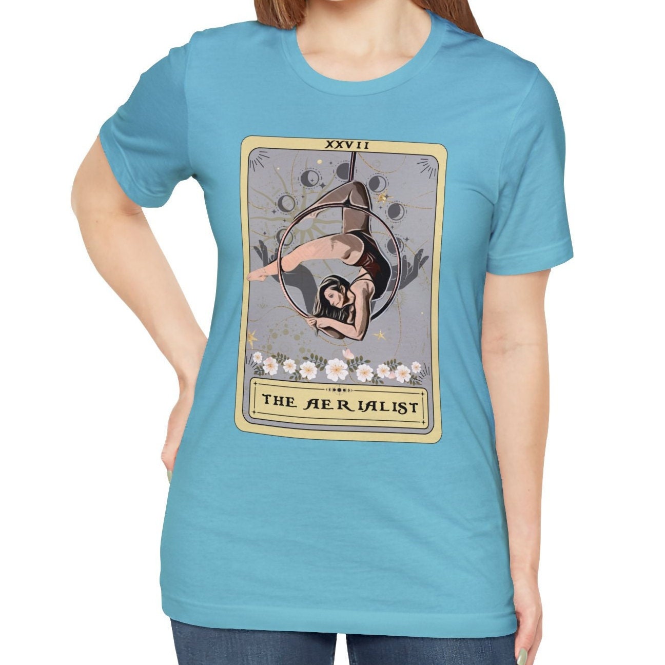 Aerialist Shirt, The Aerialist Tarot Card Shirt, Aerial Dance Tshirt Aerial Hoop Shirt Gift for Aerial Dancing Hoop Lover Aerialist Gifts