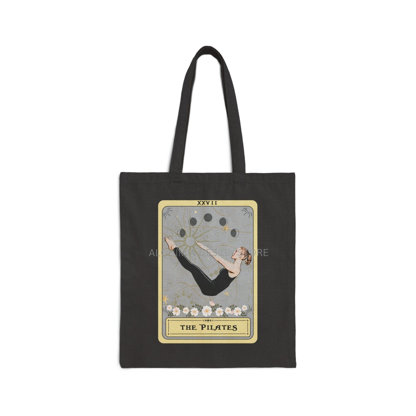 Pilates Tote Bag - Pilates Tarot Card Canvas Bag for Pilates Lovers