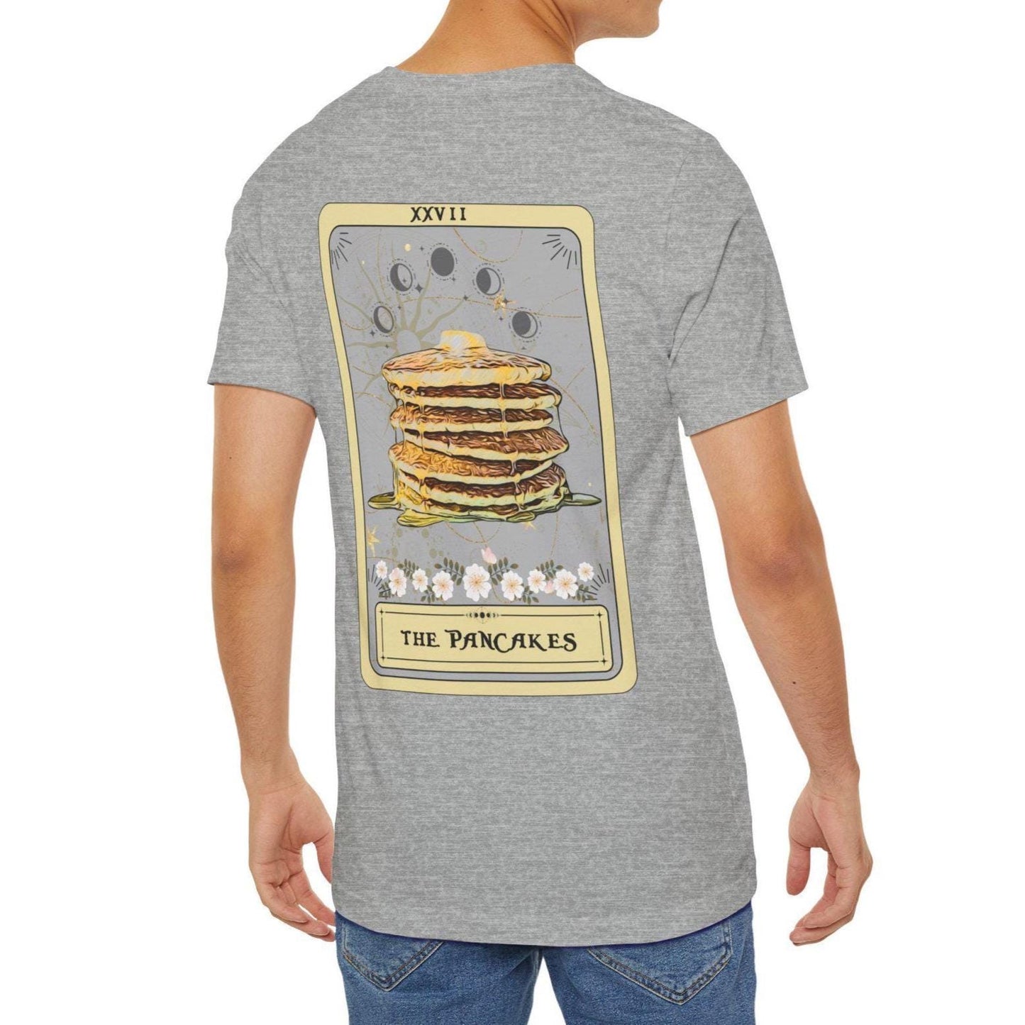 Pancakes Tarot Card Shirt - Back Print Breakfast Tee for Pancakes Lovers