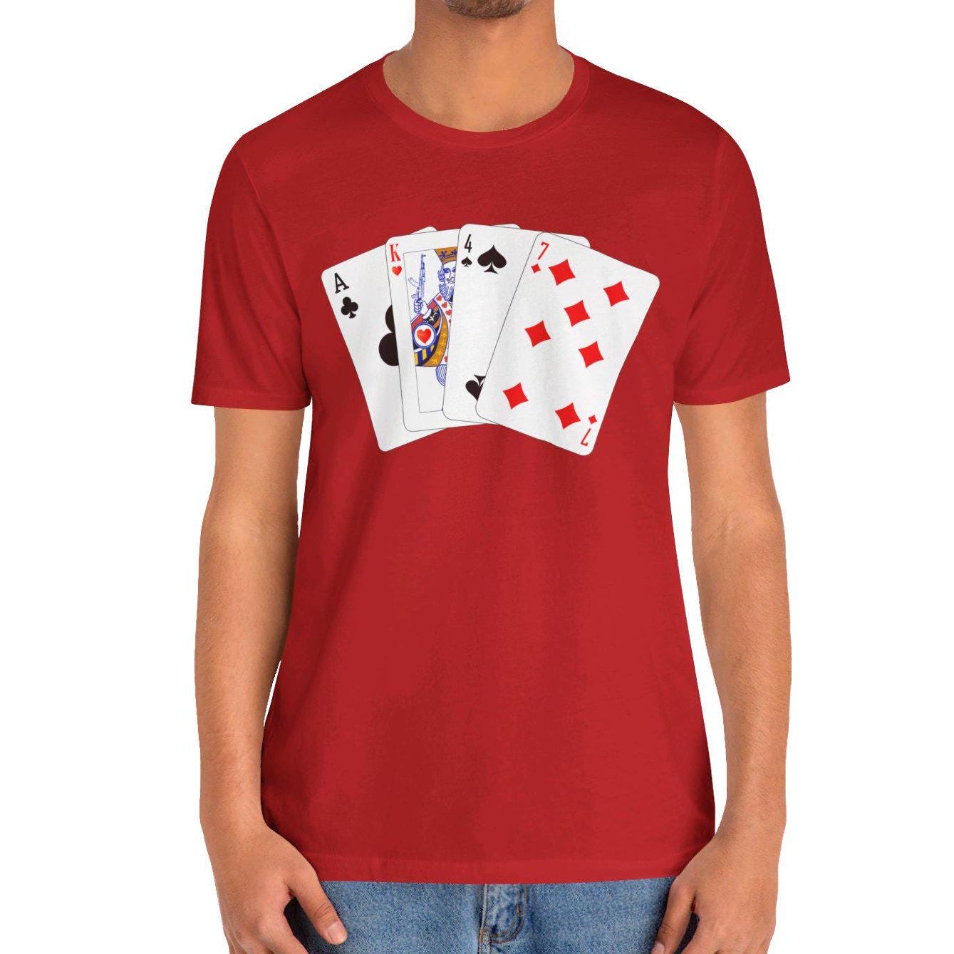 AK-47 Shirt, AK47 Poker Playing Cards T-shirt Kalashnikov Tee
