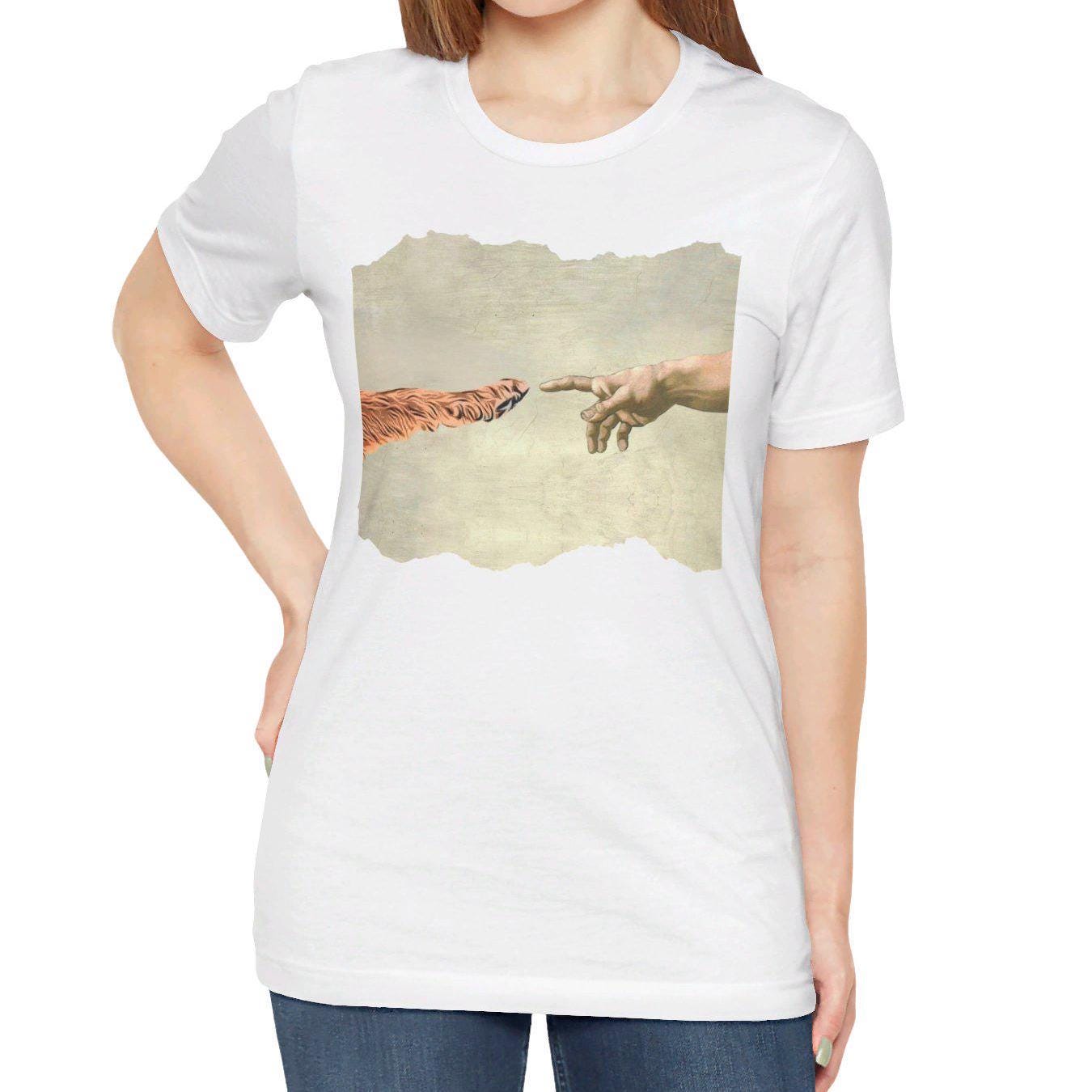 Dog Paw Creation of Adam Shirt - Animal Lover Gift for Dog Owners