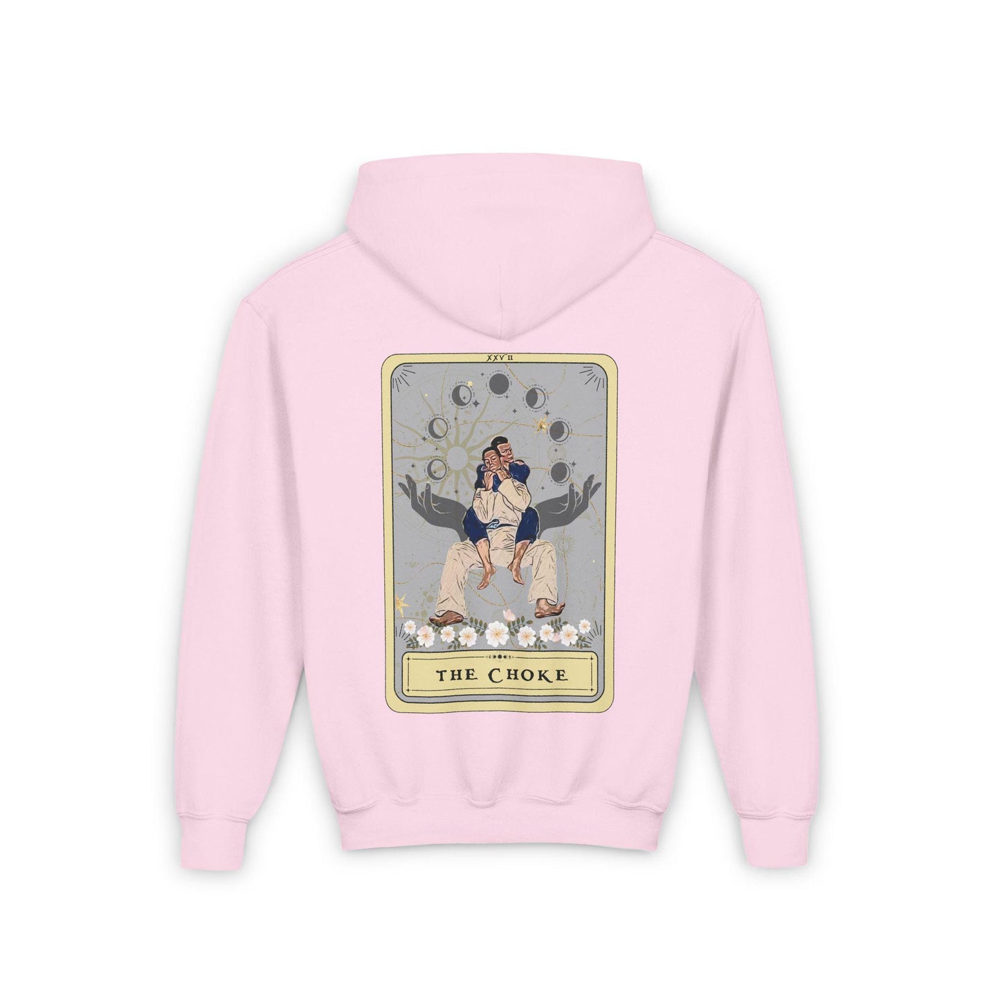 Jiu Jitsu Youth Hoodie, The Choke Tarot Card JiuJitsu YOUTH SIZE Hooded