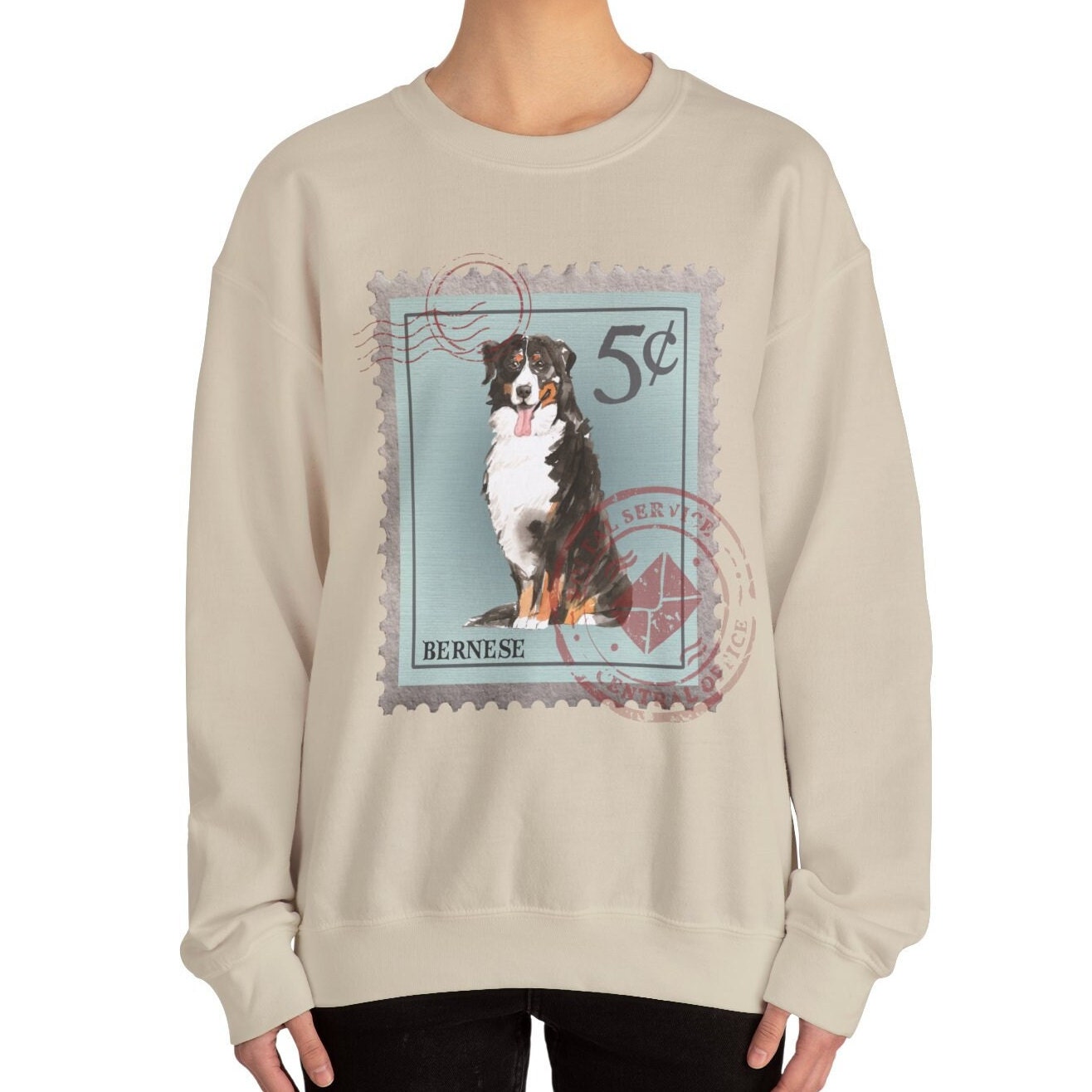 Bernese Mountain Dog Sweatshirt - Berner Mom Crew Neck Gift