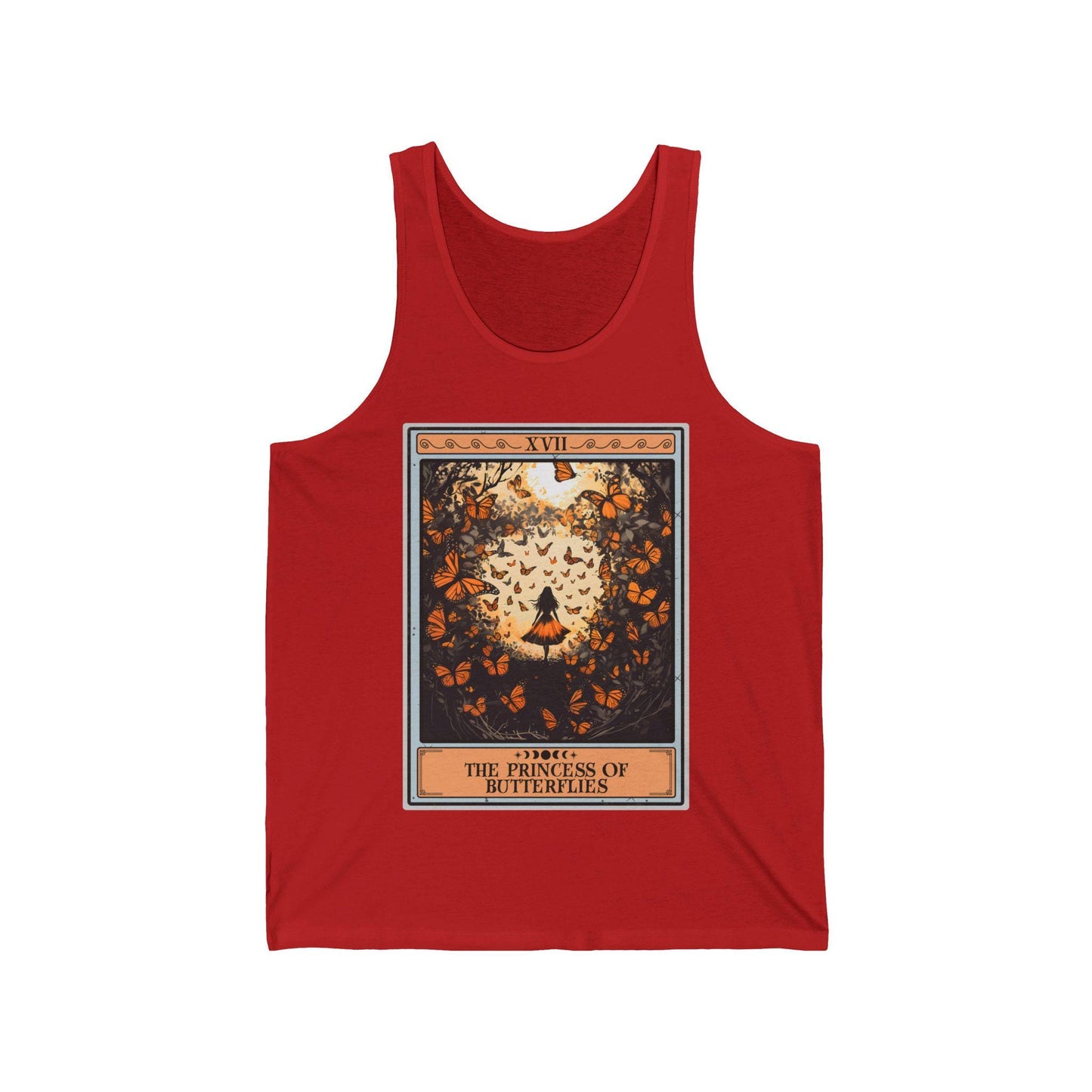 The Princess of Butterflies Tarot Card Tank Top, Monarch Butterfly Shirt
