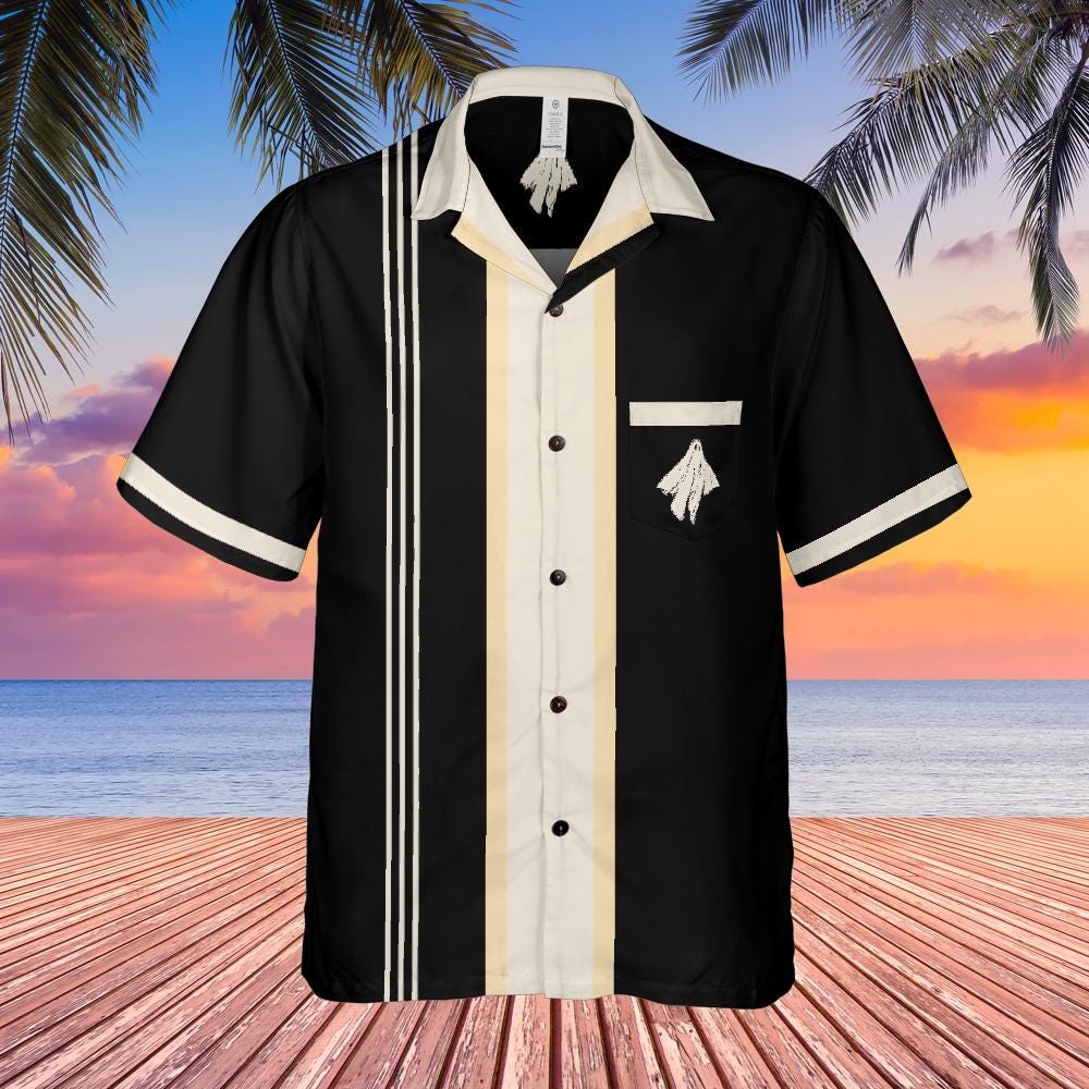Halloween Button Up Shirt with Pocket, Halloween Hawaiian Shirt Ghost Bowling
