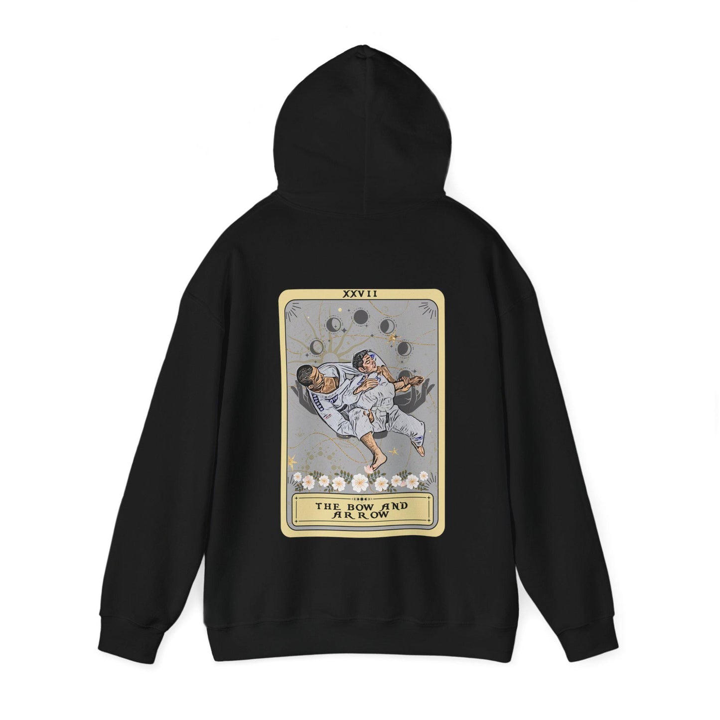 Jiu Jitsu Hoodie The Bow and Arrow Tarot Card Hoodie, Bow and Arrow BJJ Pose