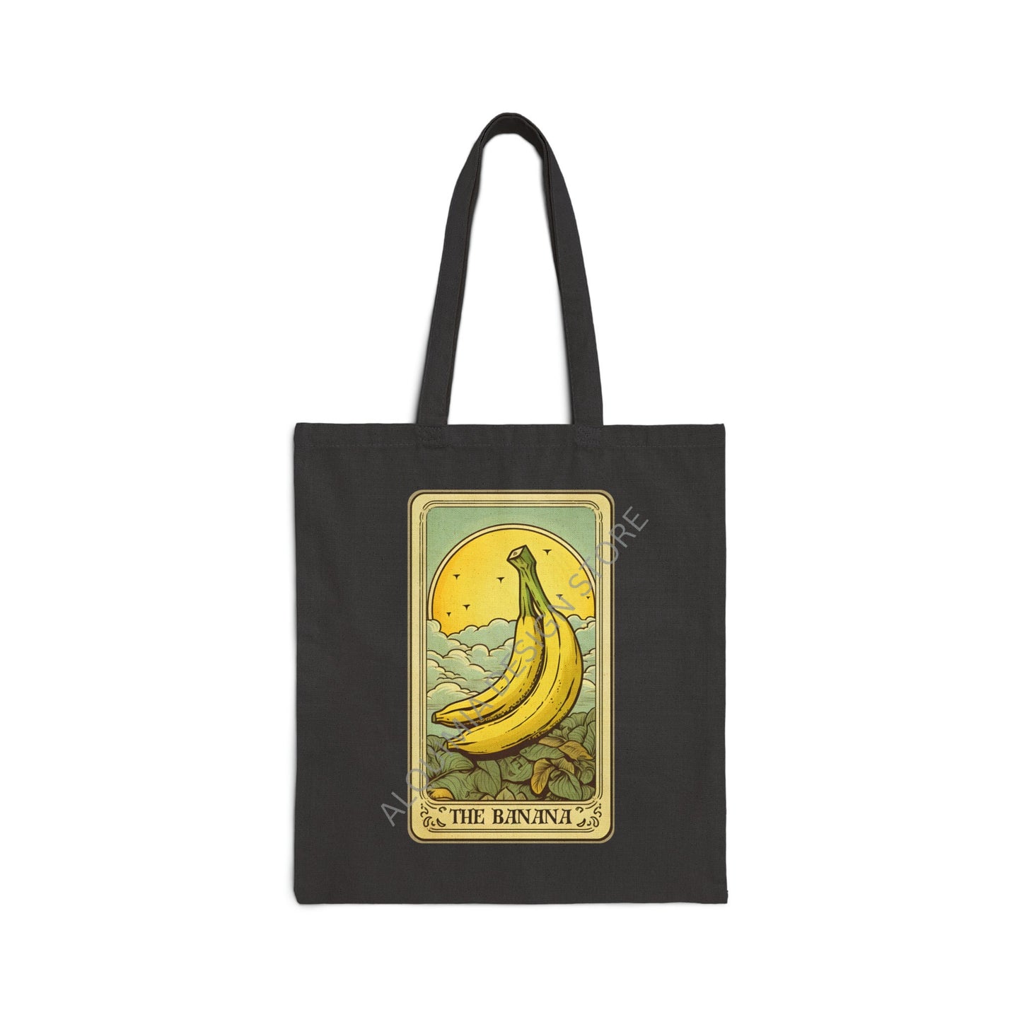 Banana Tote Bag - Fruit Lovers Canvas Bag 15 x 16