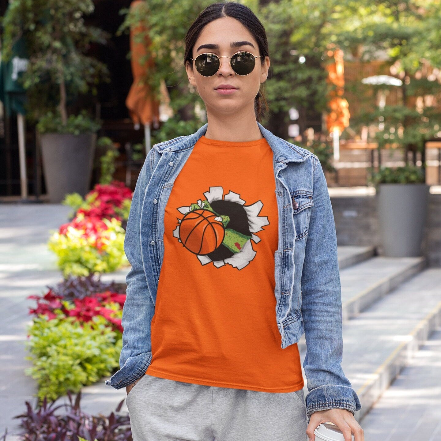 Zombie Basketball Halloween Shirt - Spooky Monster Tee
