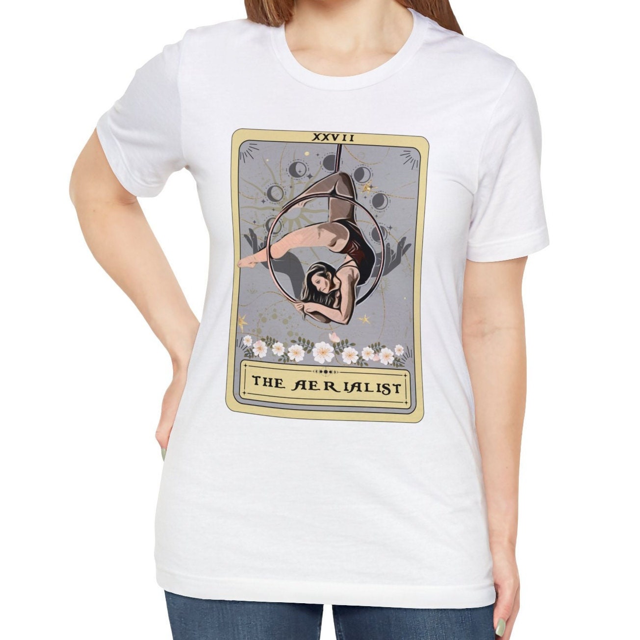 Aerialist Shirt, The Aerialist Tarot Card Shirt, Aerial Dance Tshirt Aerial Hoop Shirt Gift for Aerial Dancing Hoop Lover Aerialist Gifts