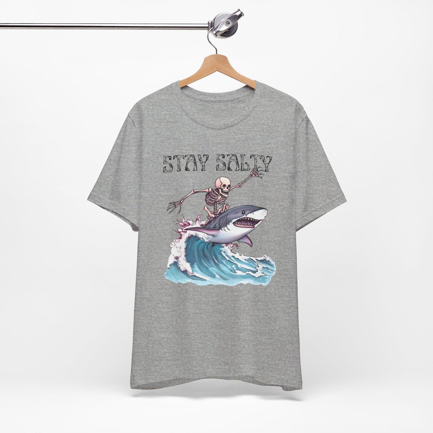 Stay Salty Shirt, Surfing T-shirt Beach Lover Ocean Life Surfer Shark Shirt