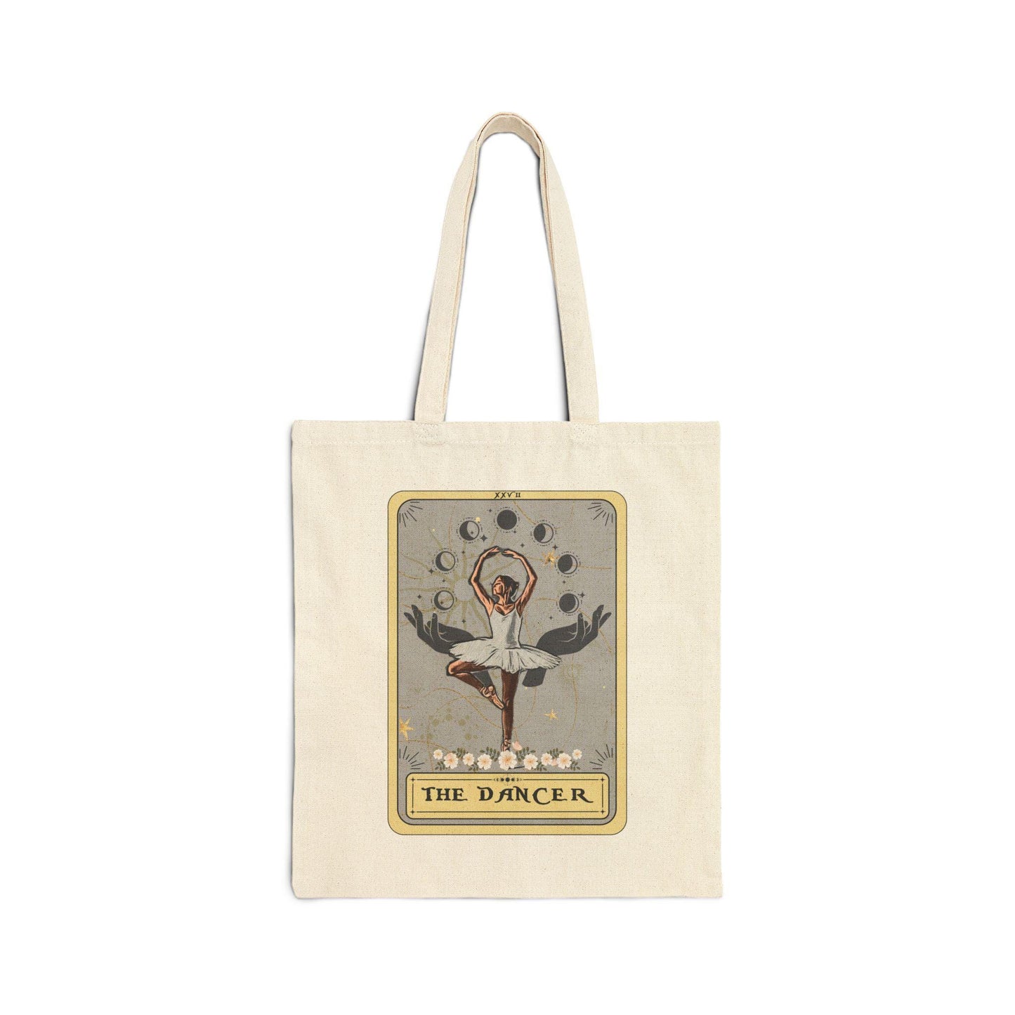 The Dancer Tarot Card Tote Bag, Ballerina Tote Bag Canvas 15" x 16" Tote Bag