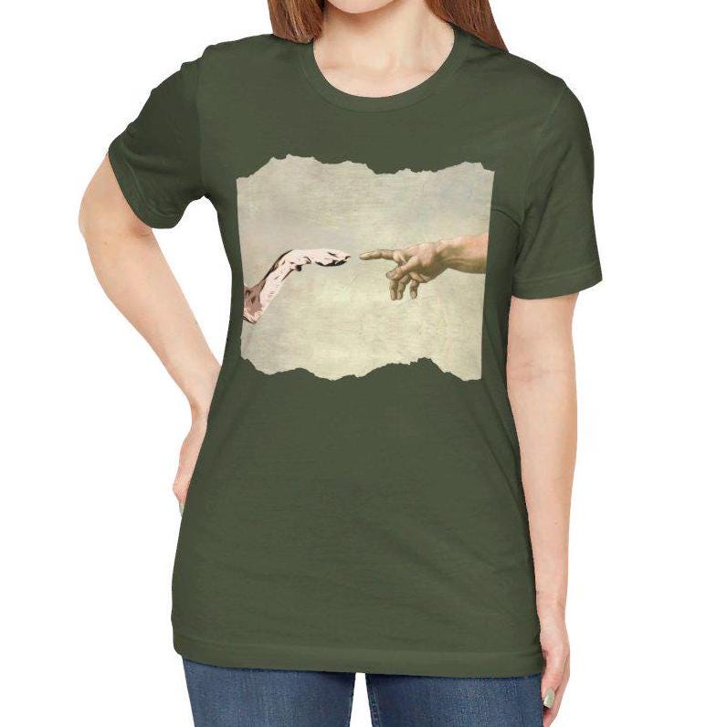 Dog Lover Shirt - Human Hand and Paw Design