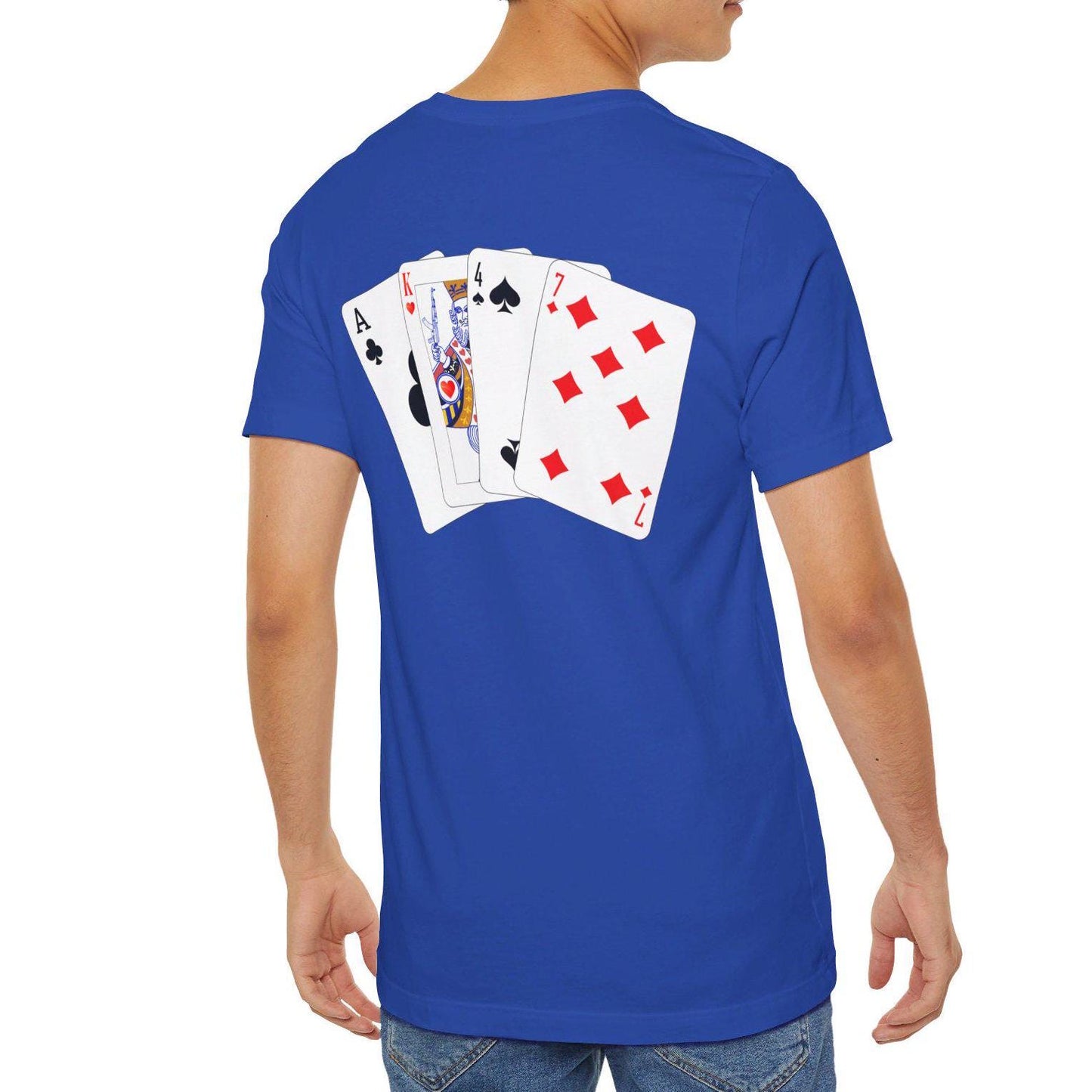 AK47 Poker Playing Cards Shirt, BACK PRINT AK-47 Shirt Kalashnikov Tee