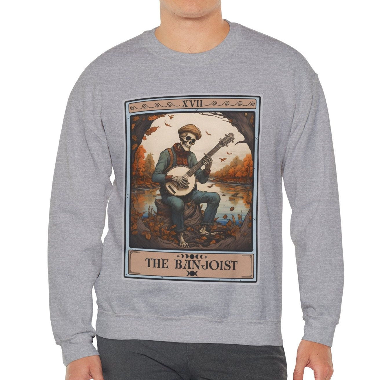 Banjo Sweatshirt - Banjoist Tarot Card Crew Neck Jumper