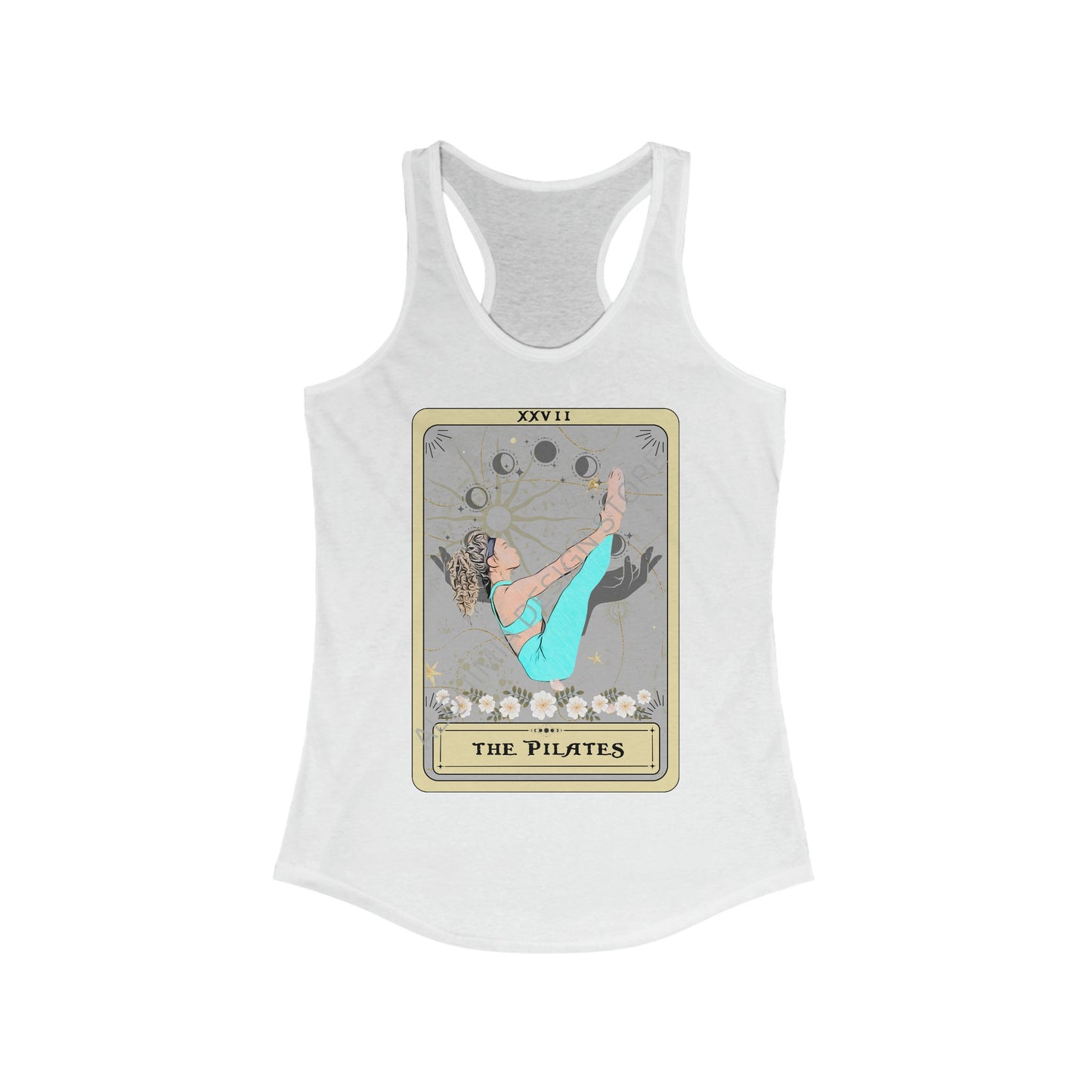Pilates Tarot Card Tank Top - Racerback Shirt for Pilates Lovers