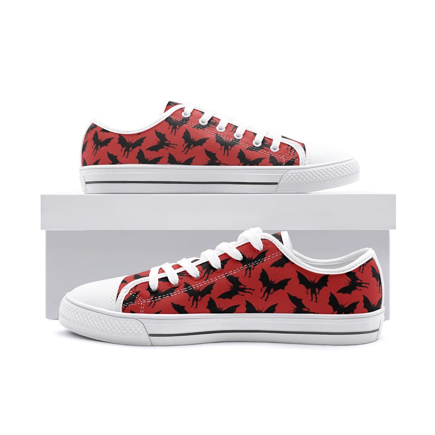 Mothman Sneakers Moth Man Red Unisex Low Top Canvas Shoes West Virginia Cryptid