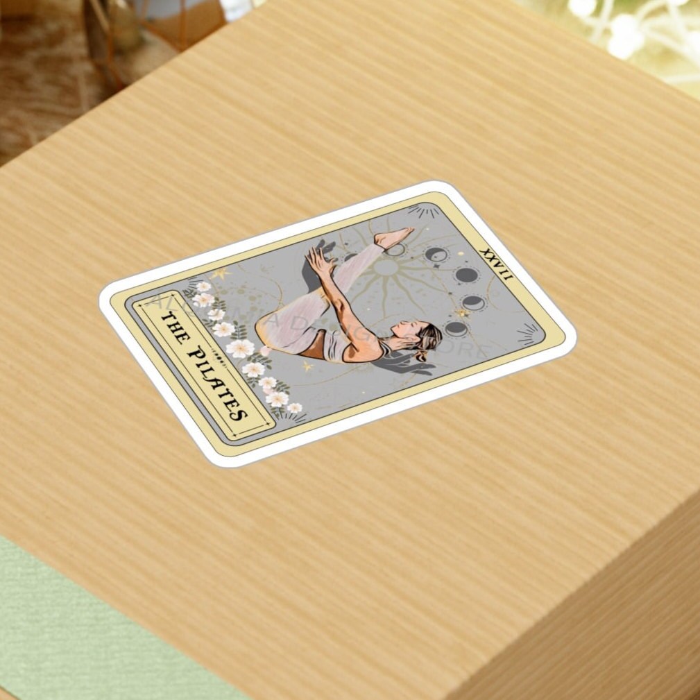Pilates Tarot Card Sticker - 3 x 4 Waterproof Vinyl Sticker